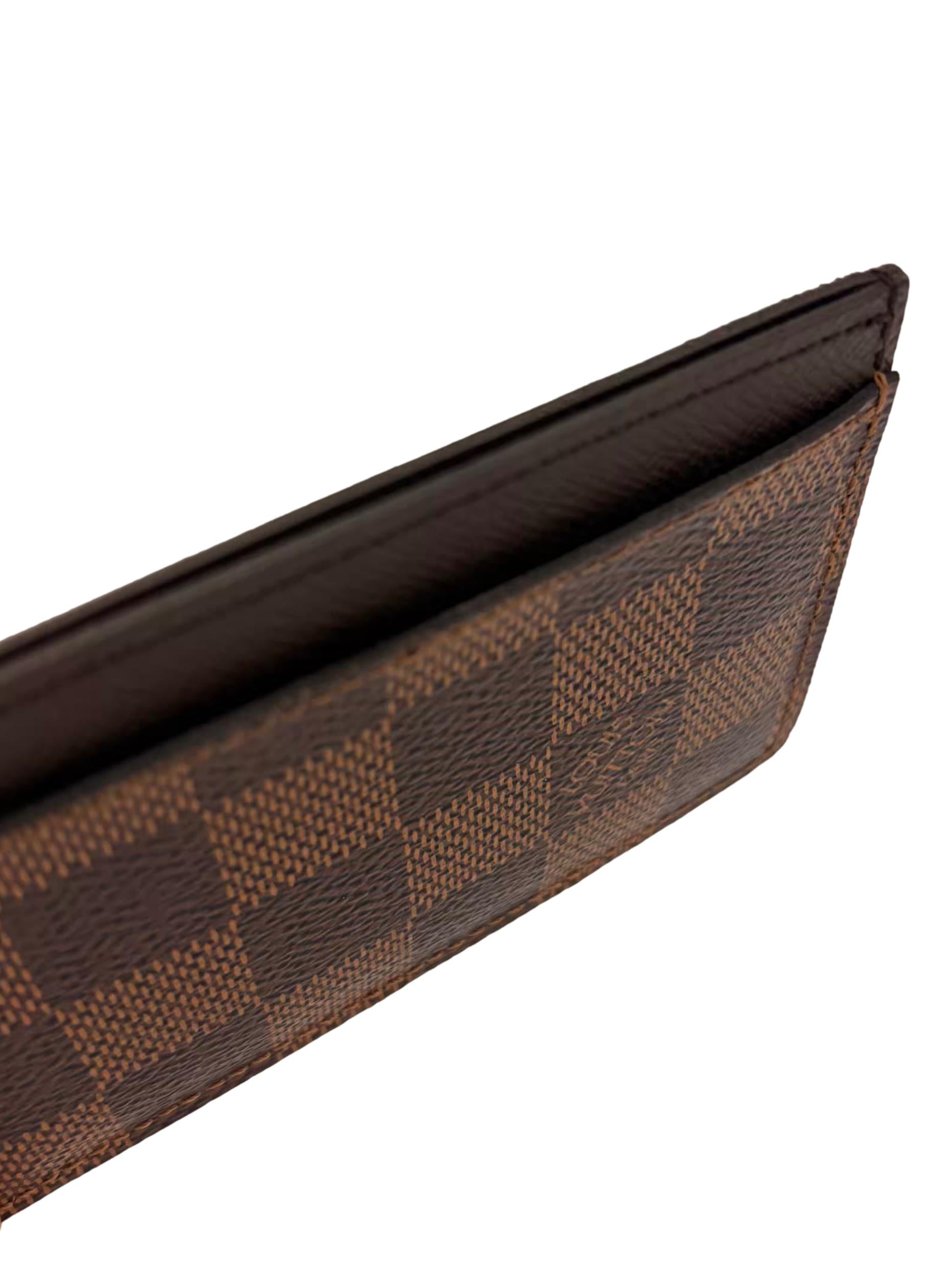 Brown Card Holder Damier Canvas