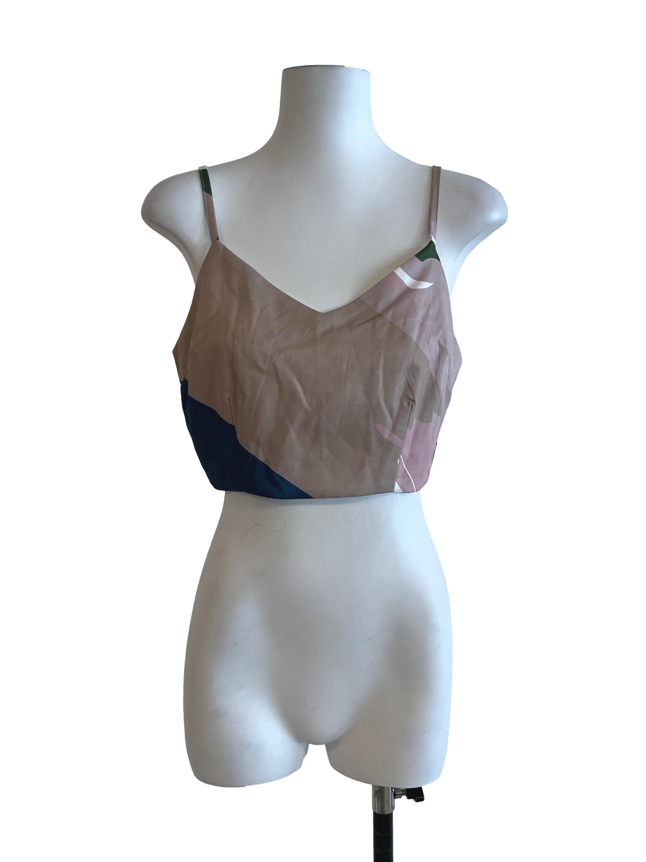 Peanut Brown Spaghetti Strap Sleeveless Top