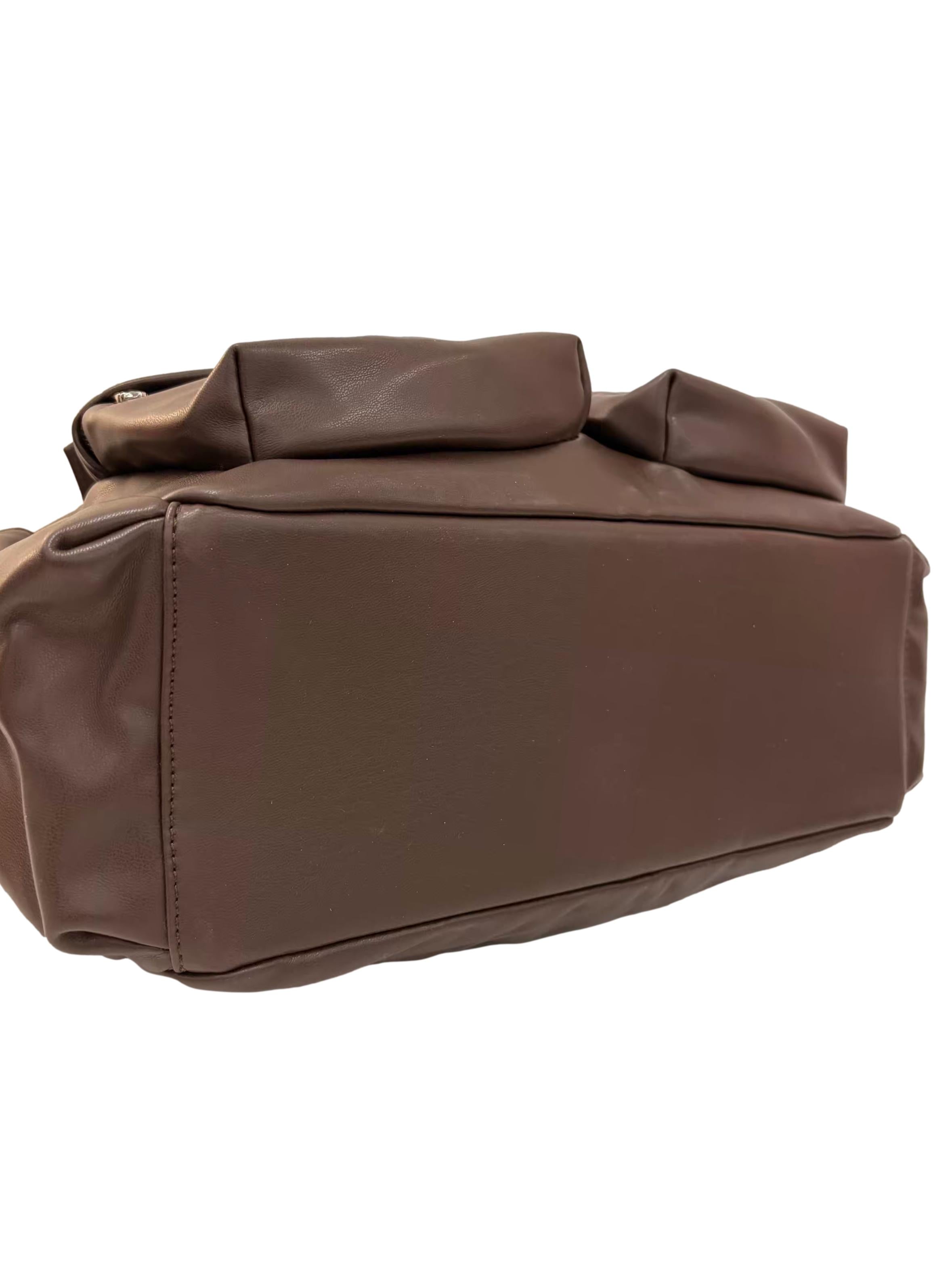 Chocolate Brown Pocket Utility Bag