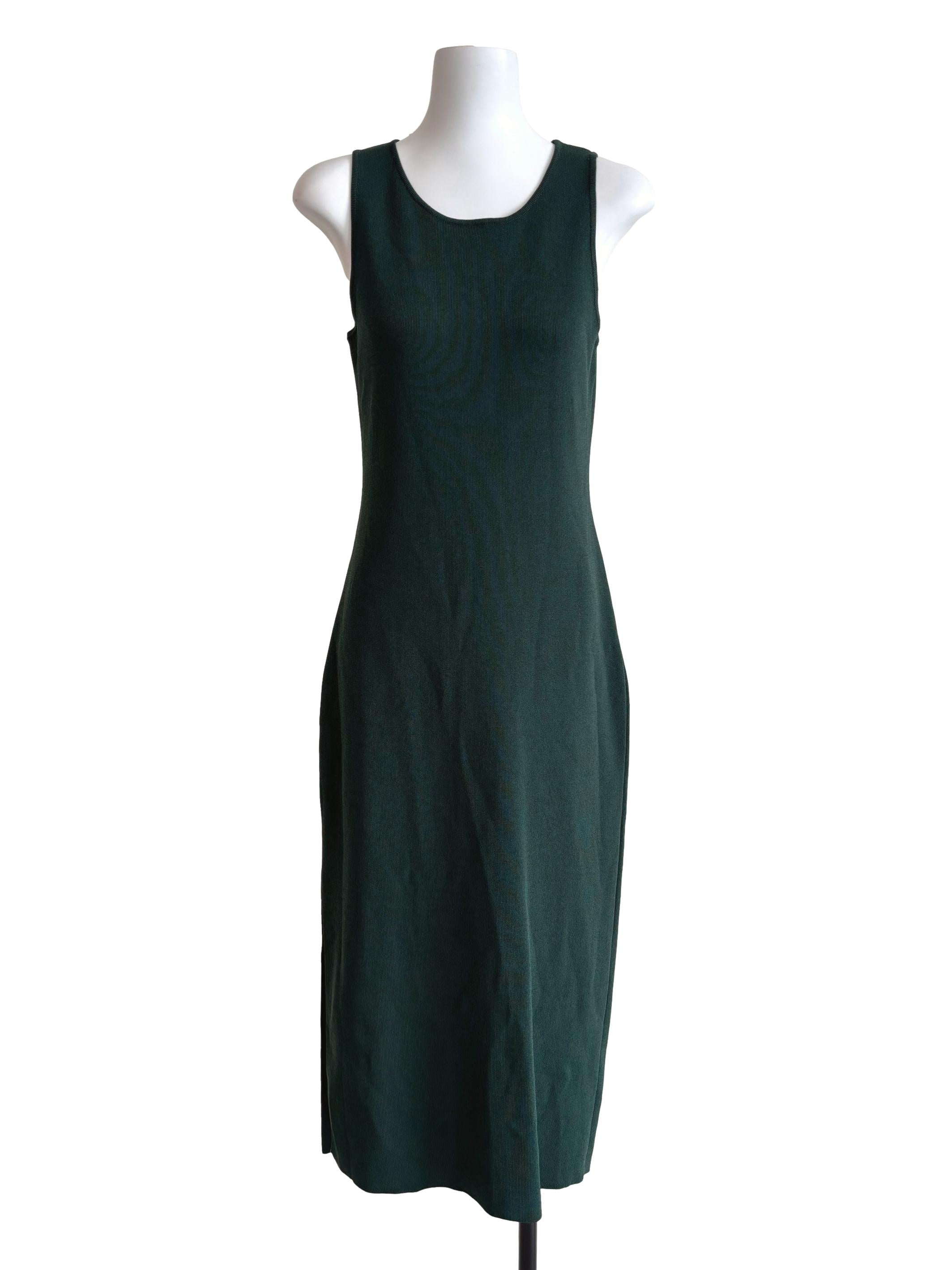 Amazon Green Ribbed Bodycon Dress