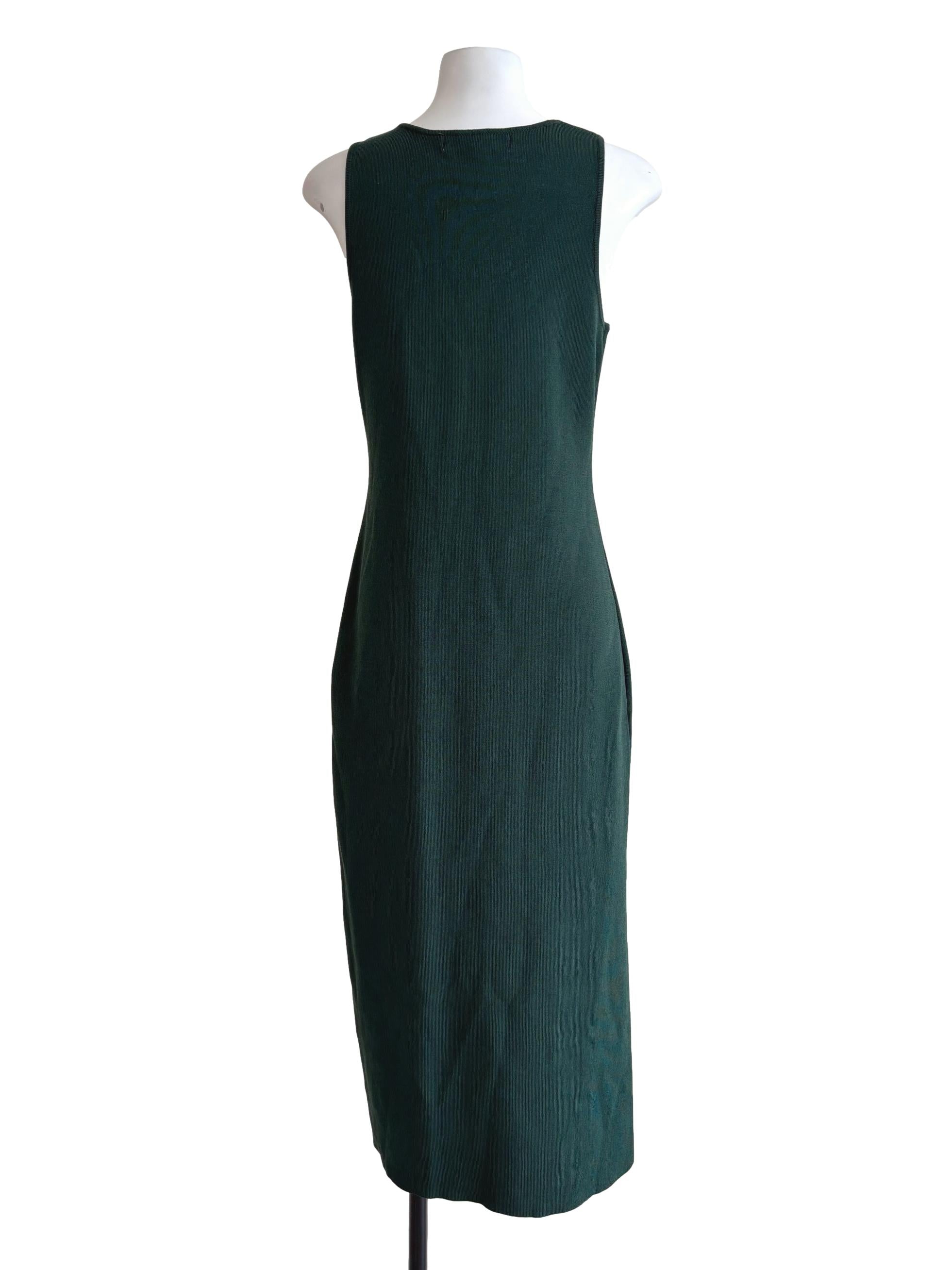 Amazon Green Ribbed Bodycon Dress