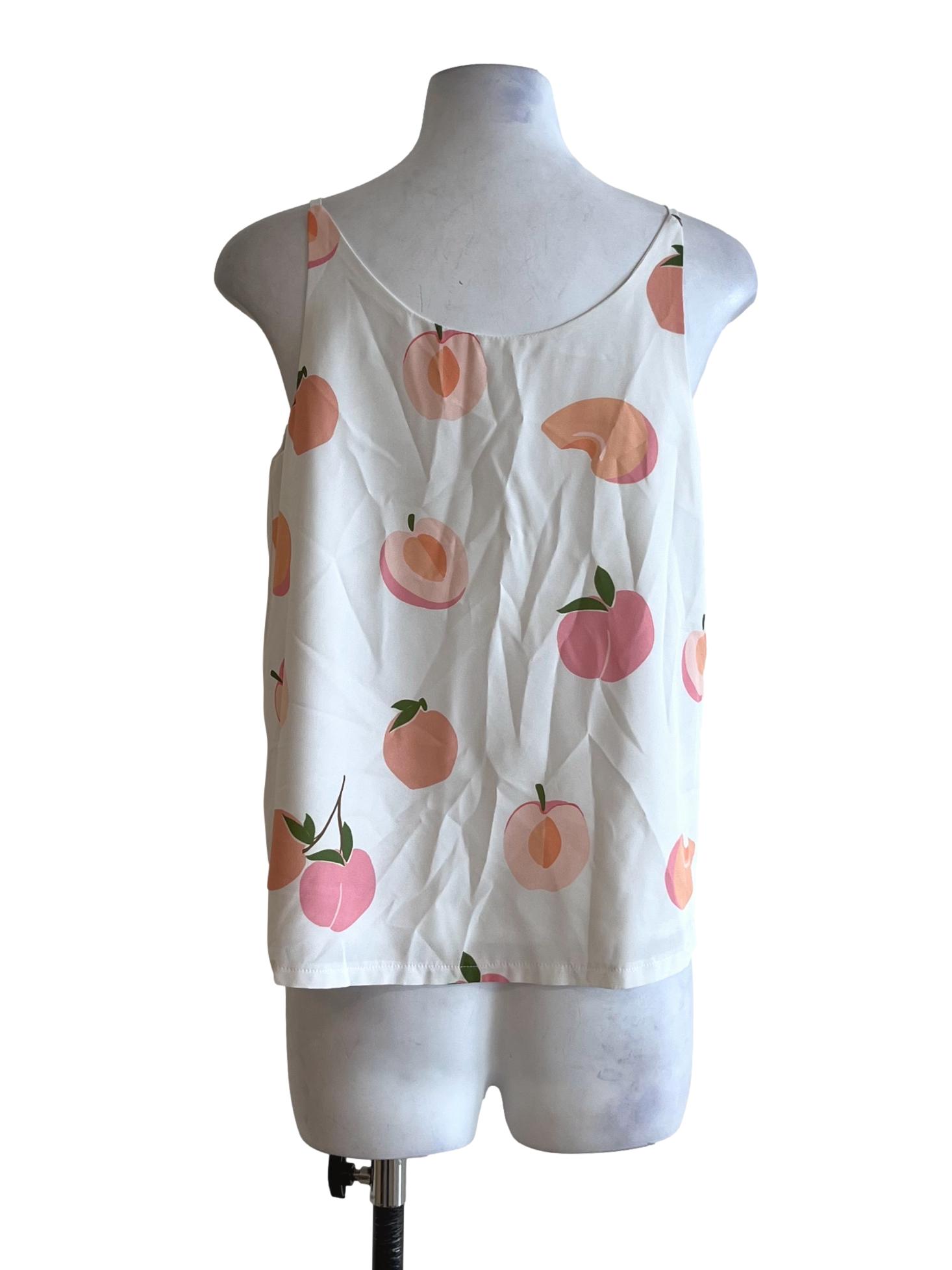 White V-Neckline Sleeveless Top