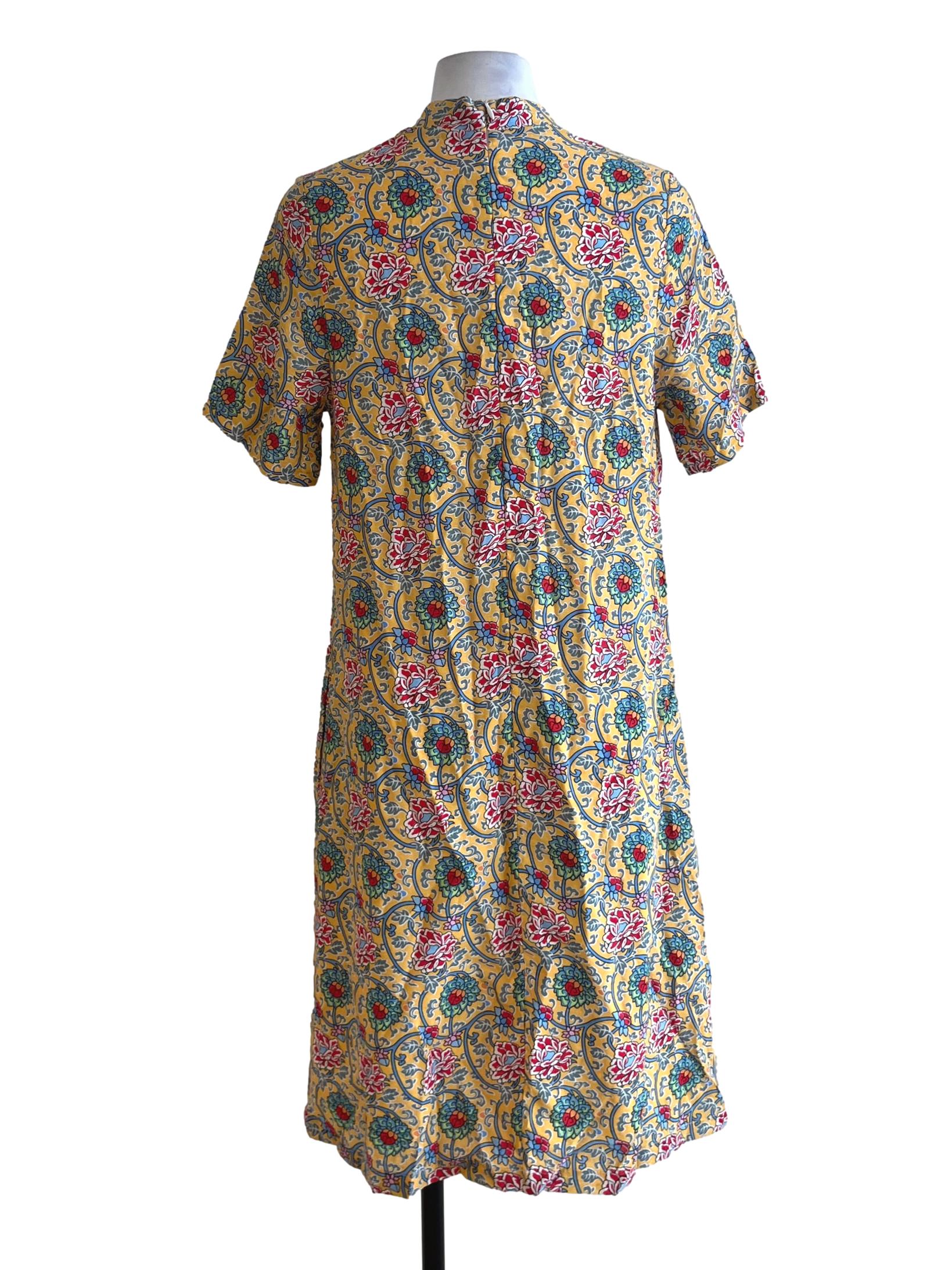 Marigold Yellow Floral Empire Dress