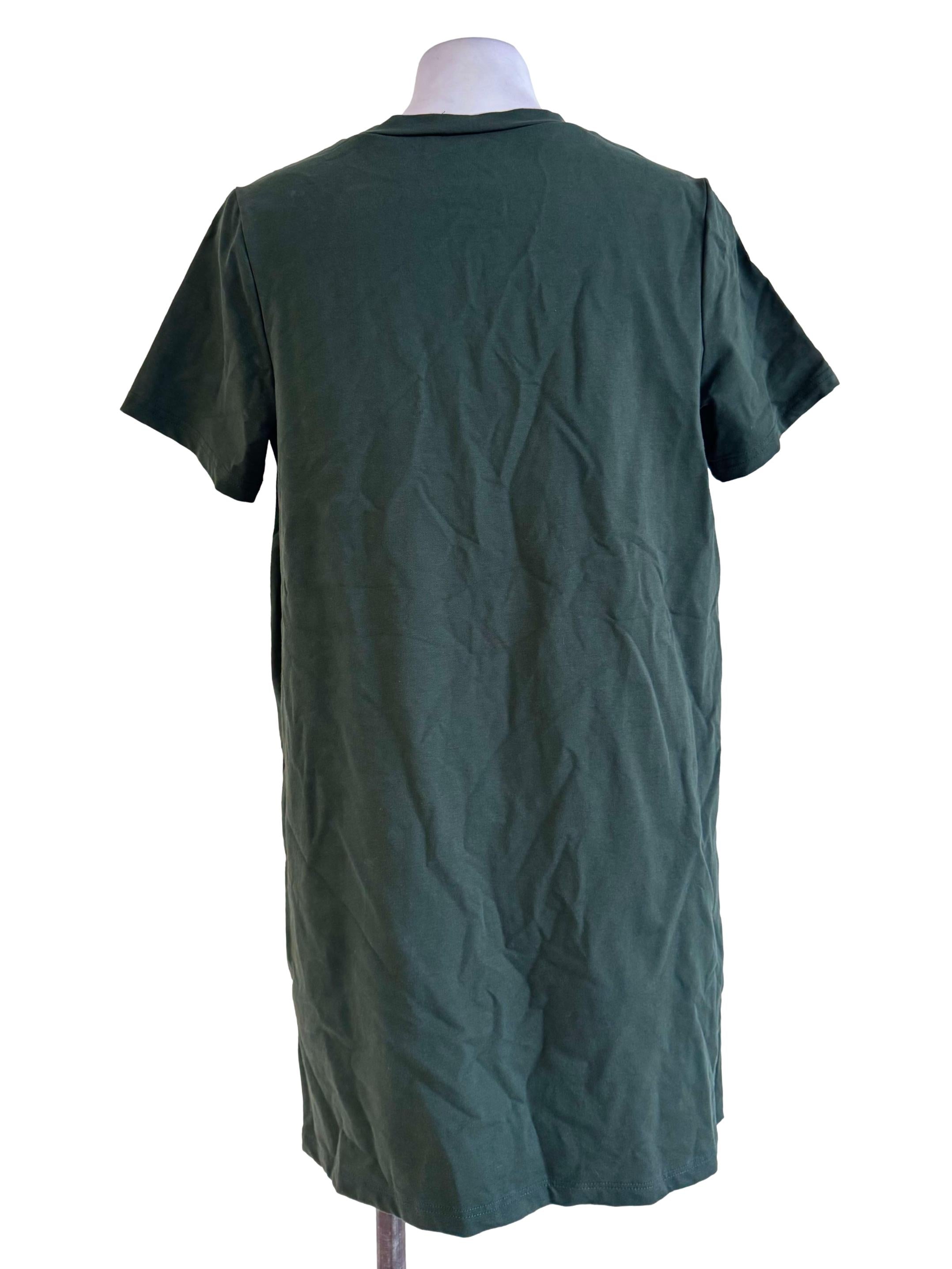 Basil Green Short Sleeve Mini Dress