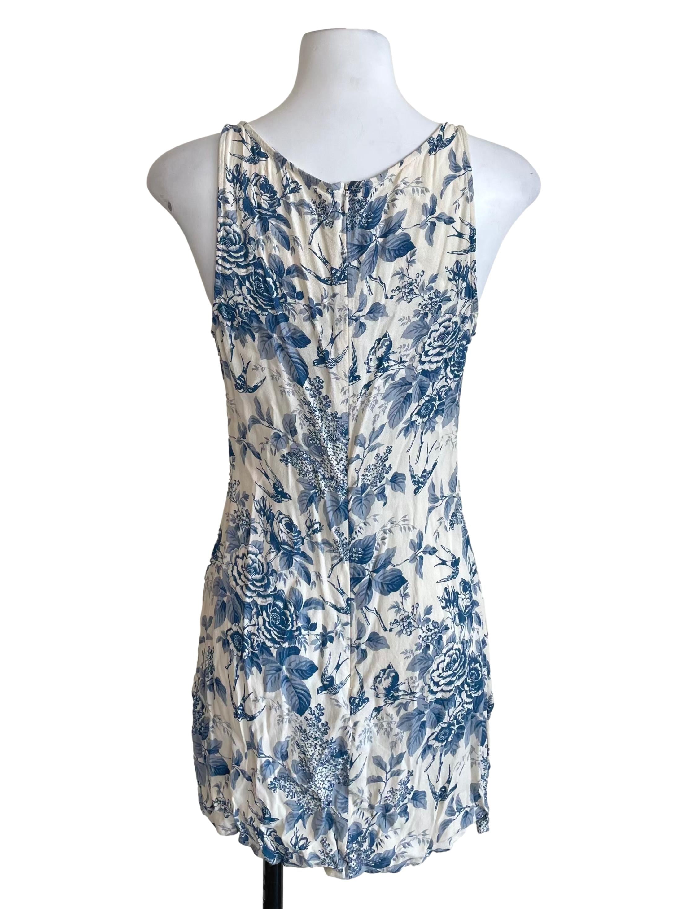 Cotton & Blue Floral Square Neck Dress
