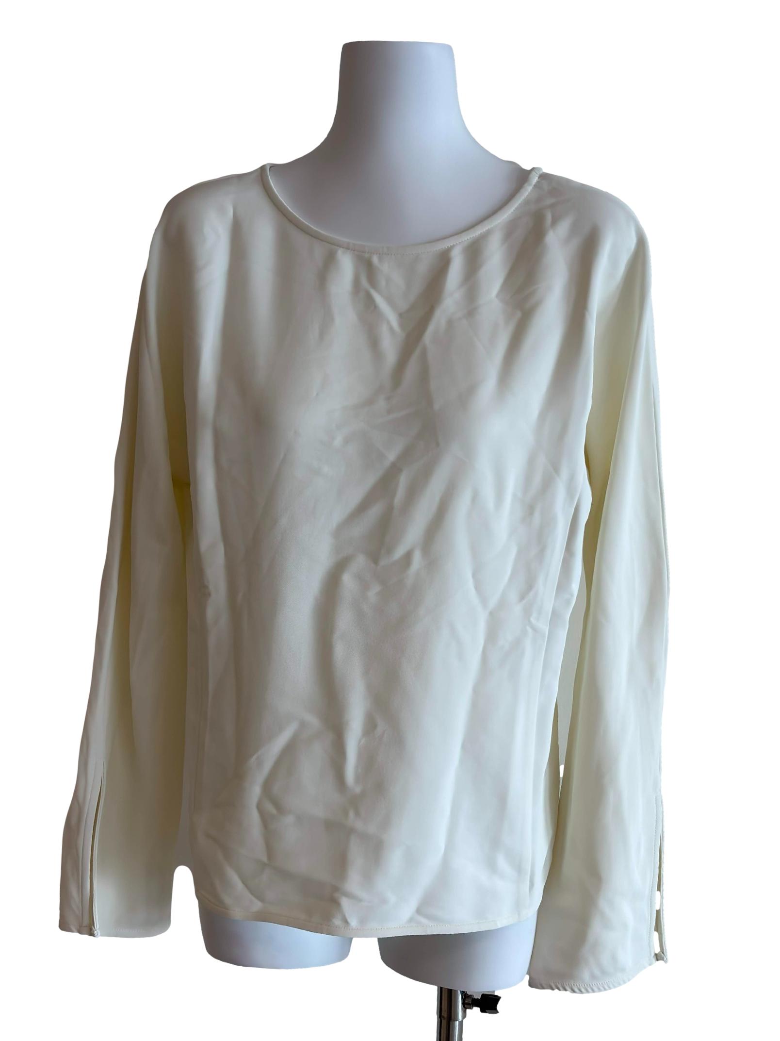 Cream White Long Sleeve Blouse