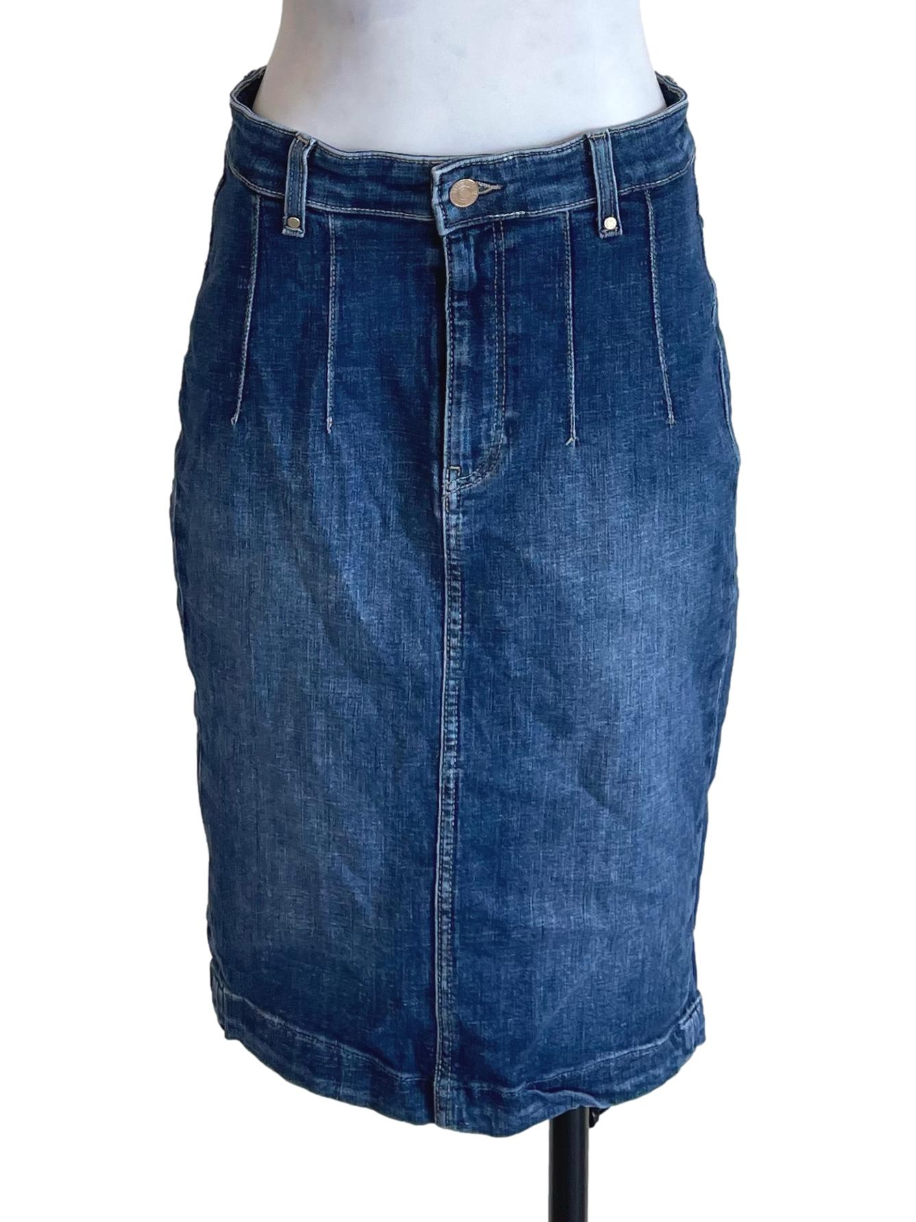 Denim Washed Jeans Skirt