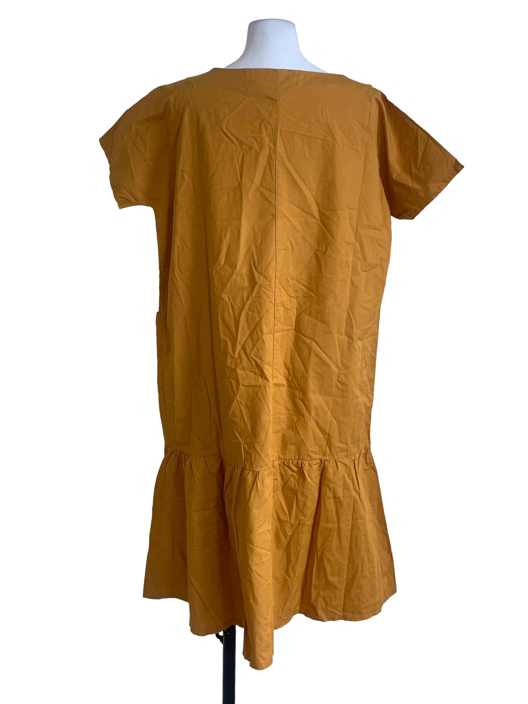 Butterscotch Yellow Drop Waist Dress