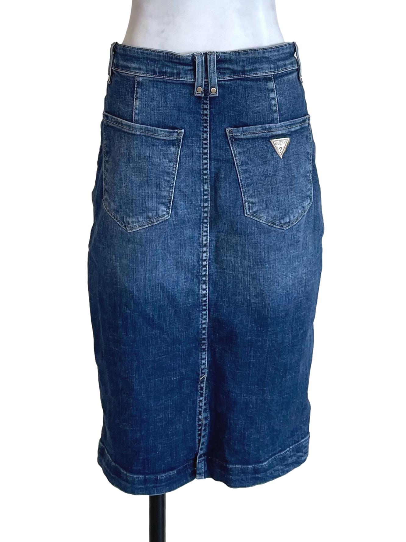 Denim Washed Jeans Skirt