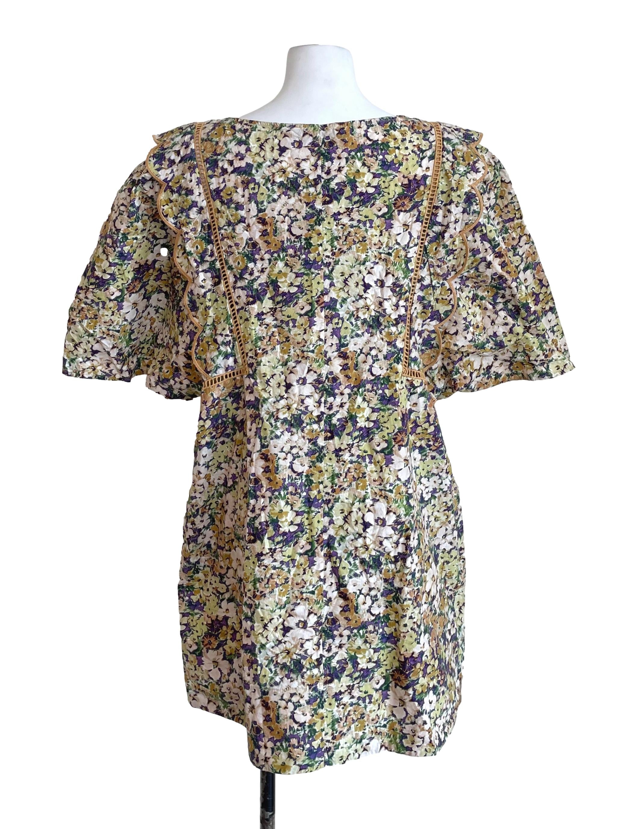Corn Floral Drop Shoulder Petite Dress