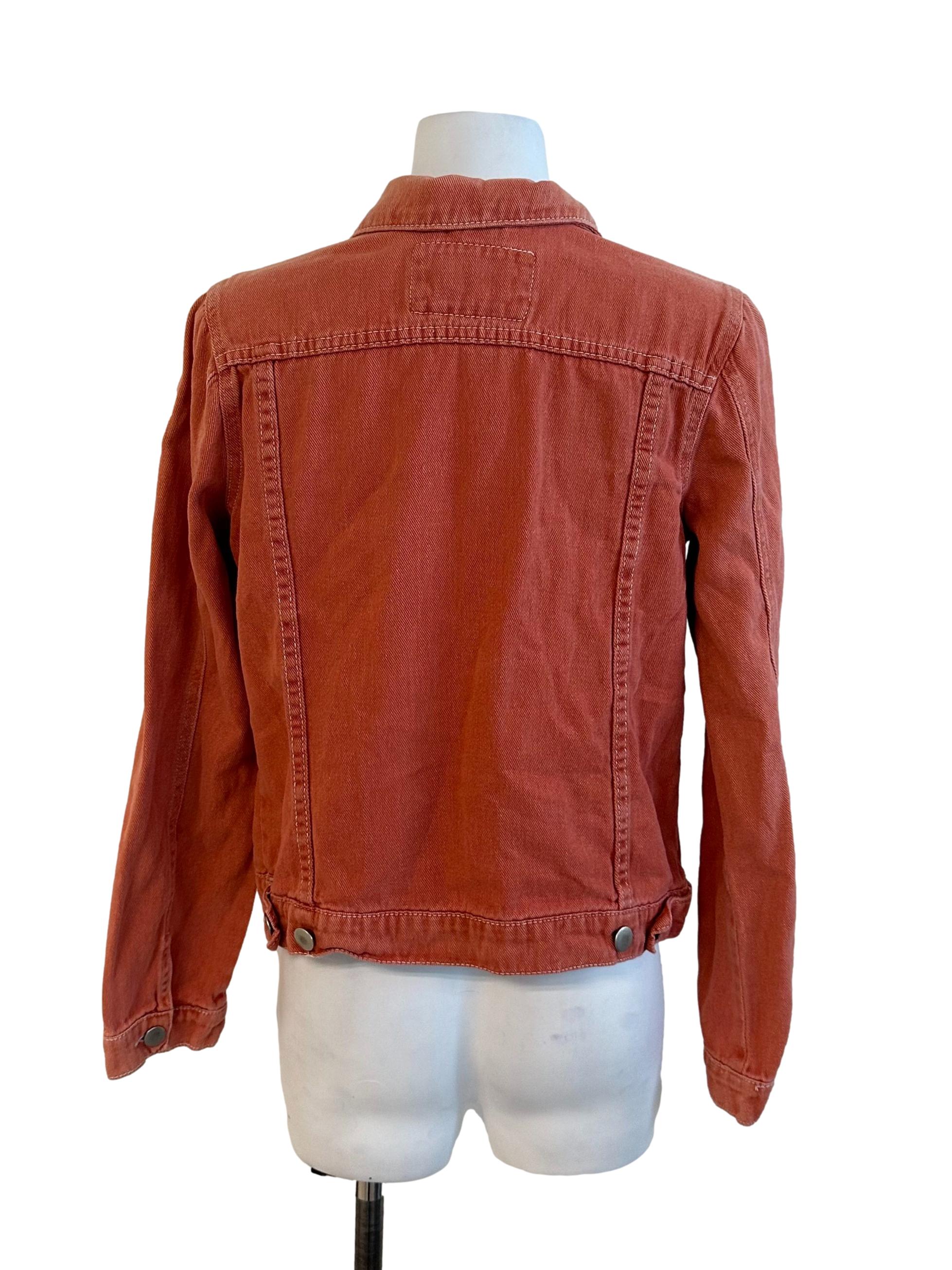 Fade Orange Denim Jacket