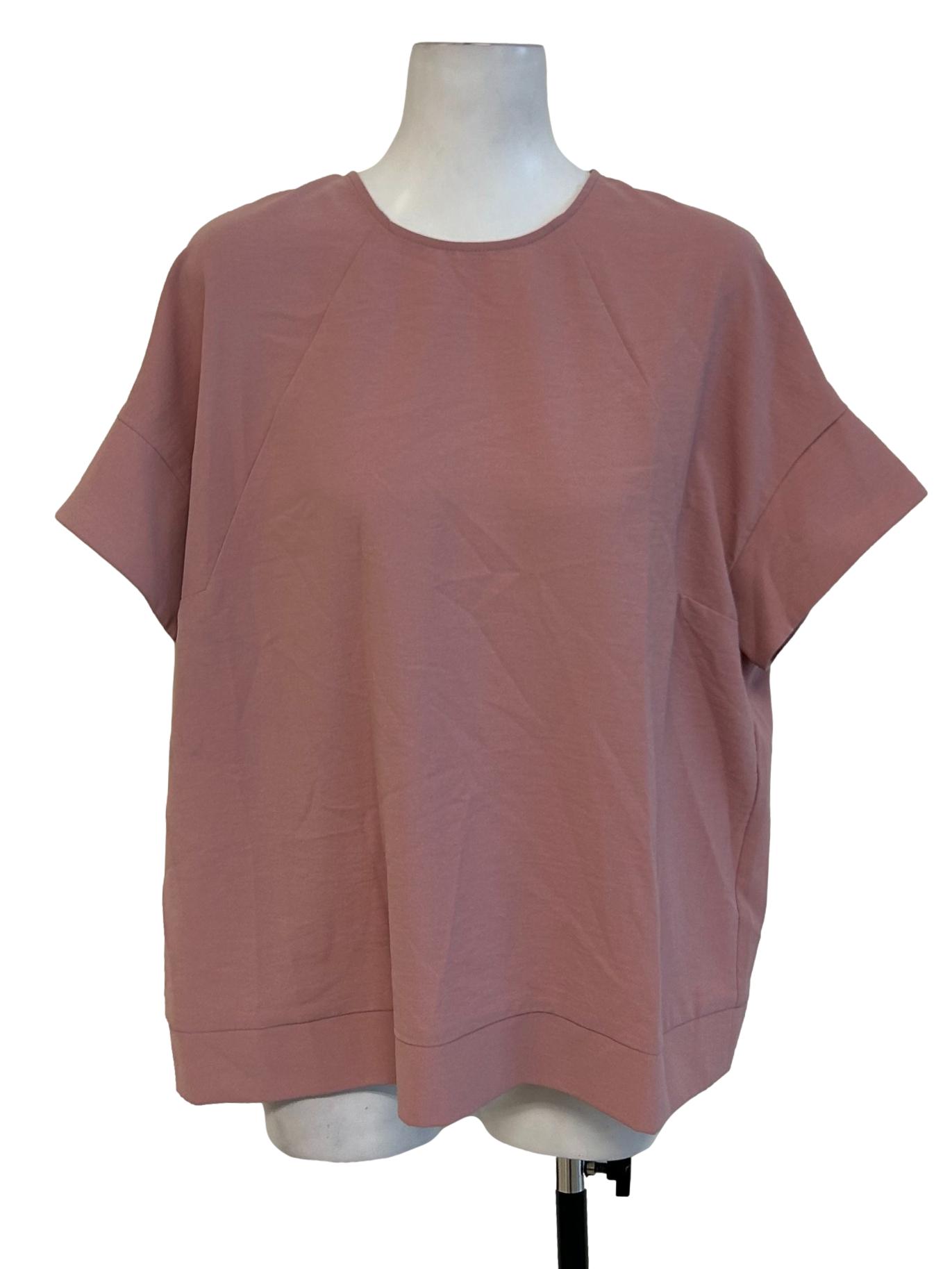 Watermelon Pink Short Sleeve Blouse OSN