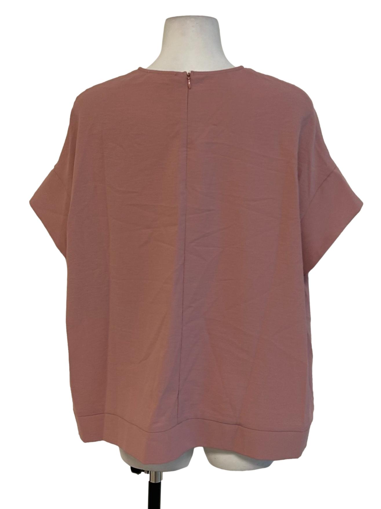 Watermelon Pink Short Sleeve Blouse OSN