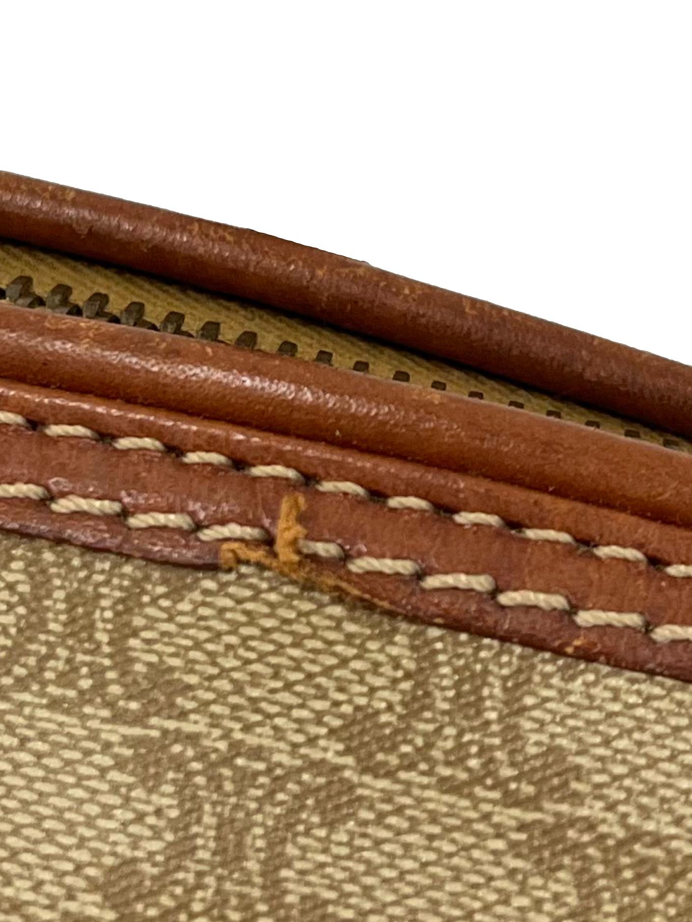 Beige Brown Monogram Cloud Clutch Chain Bag