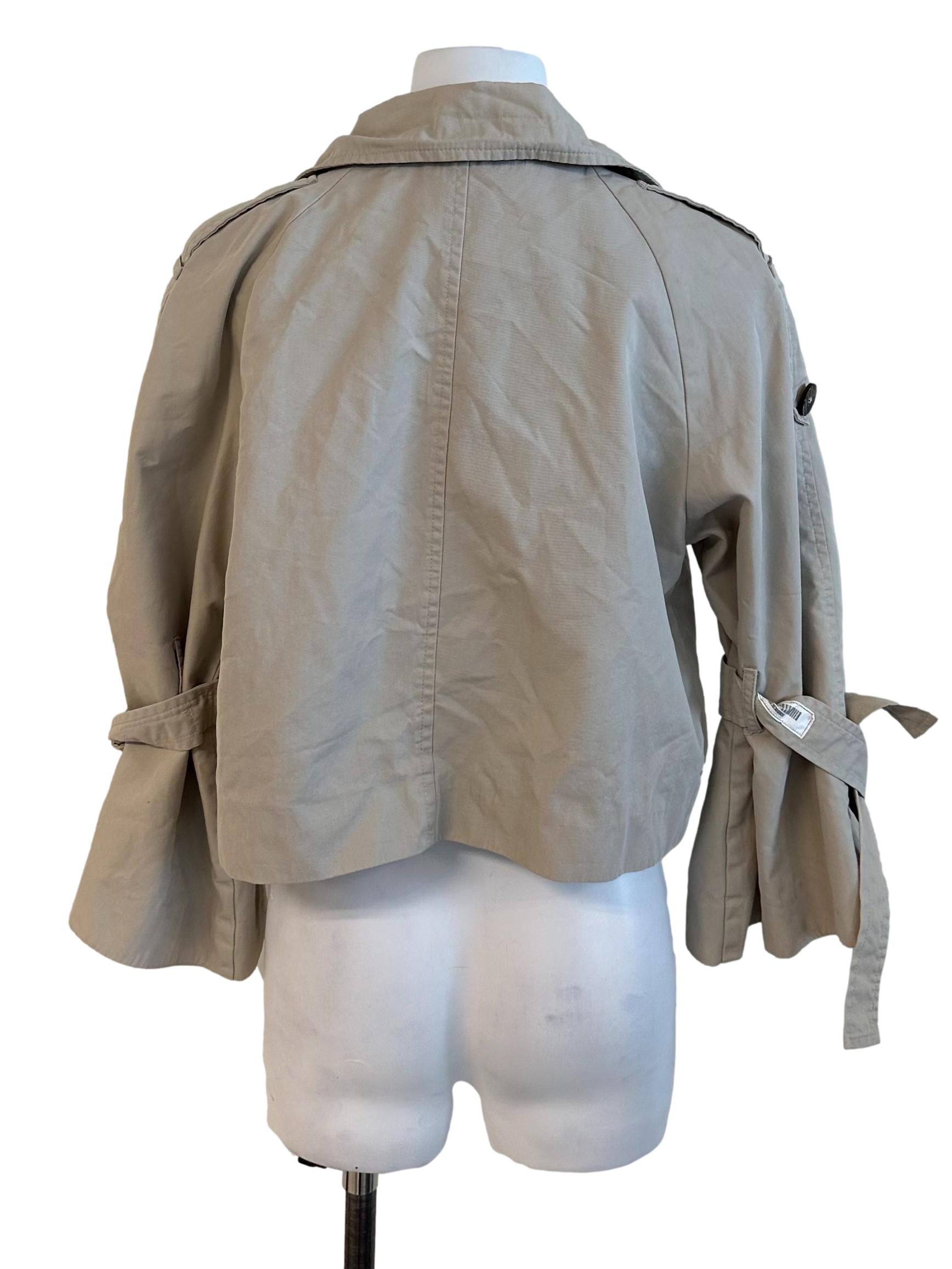 Oat Beige Collar Button Jacket
