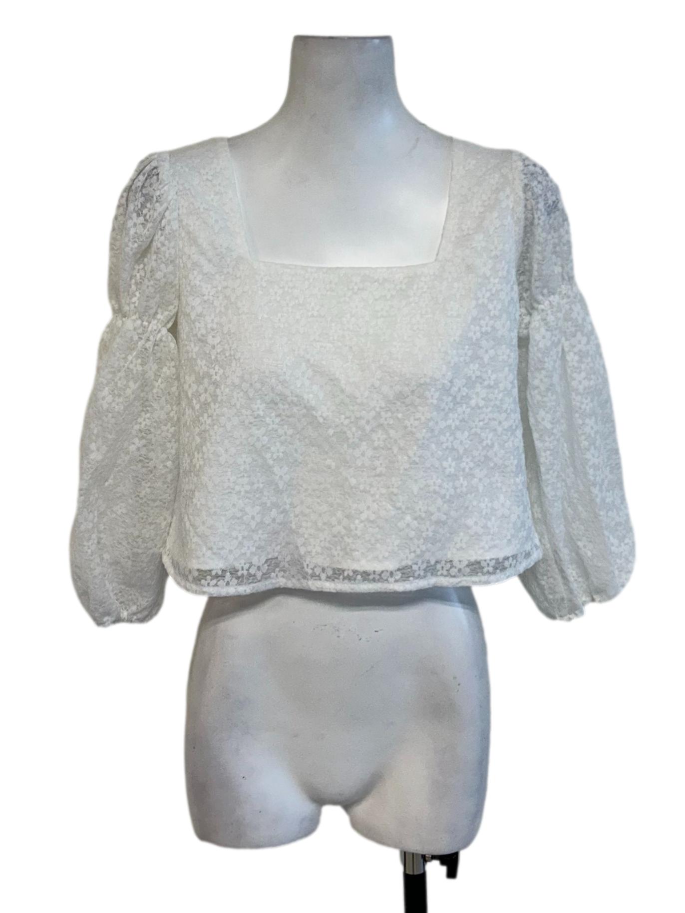 Daisy White Lace Blouse