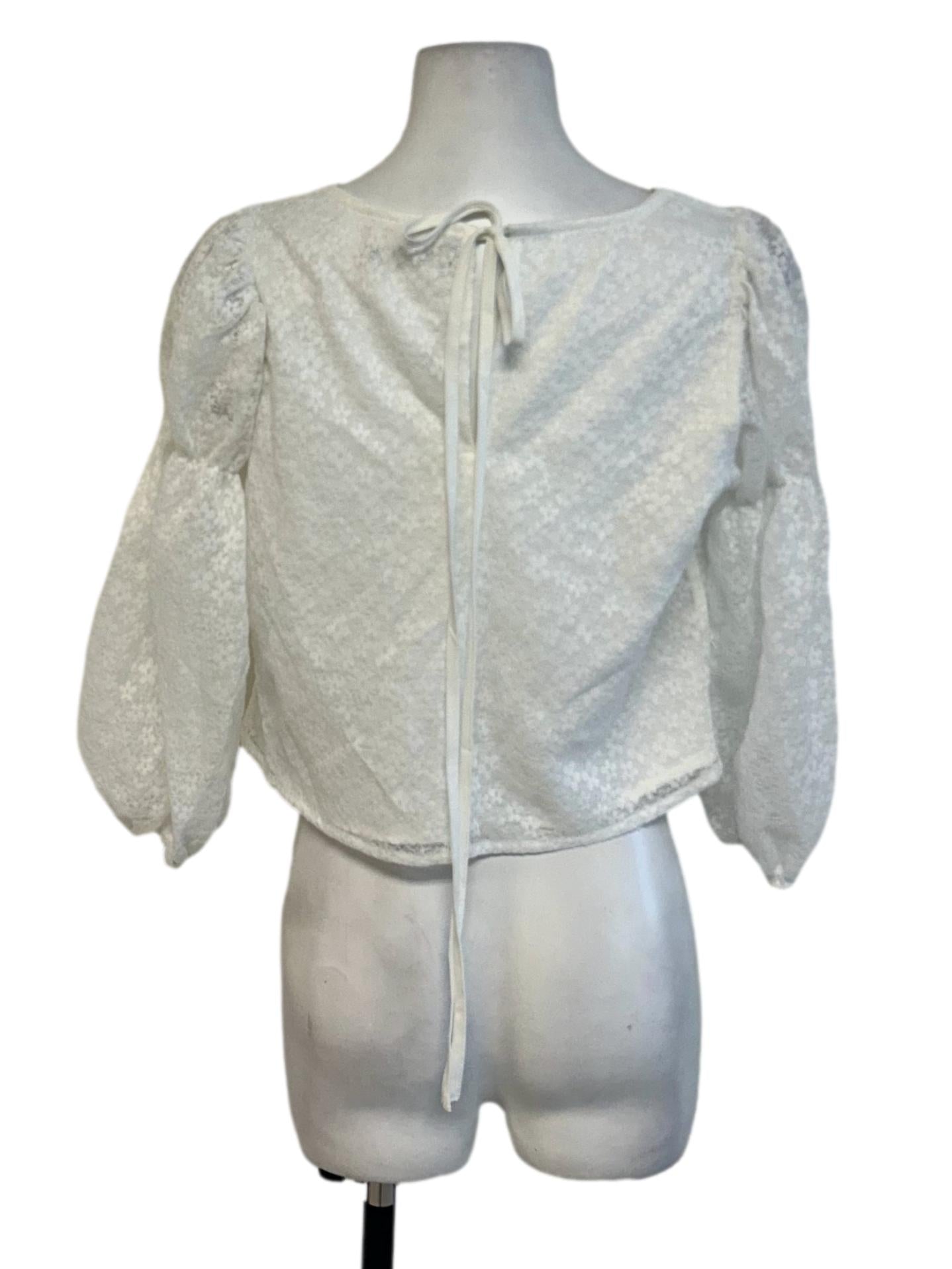 Daisy White Lace Blouse