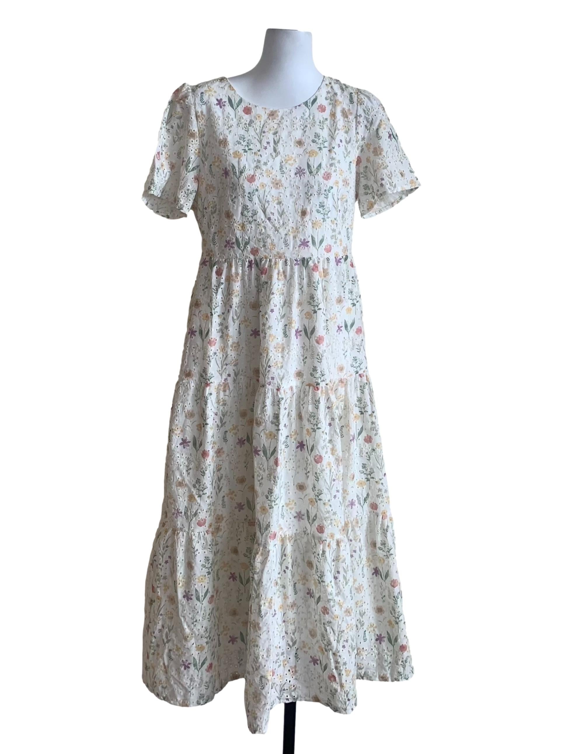 Banana Yellow Floral Pattern Dress