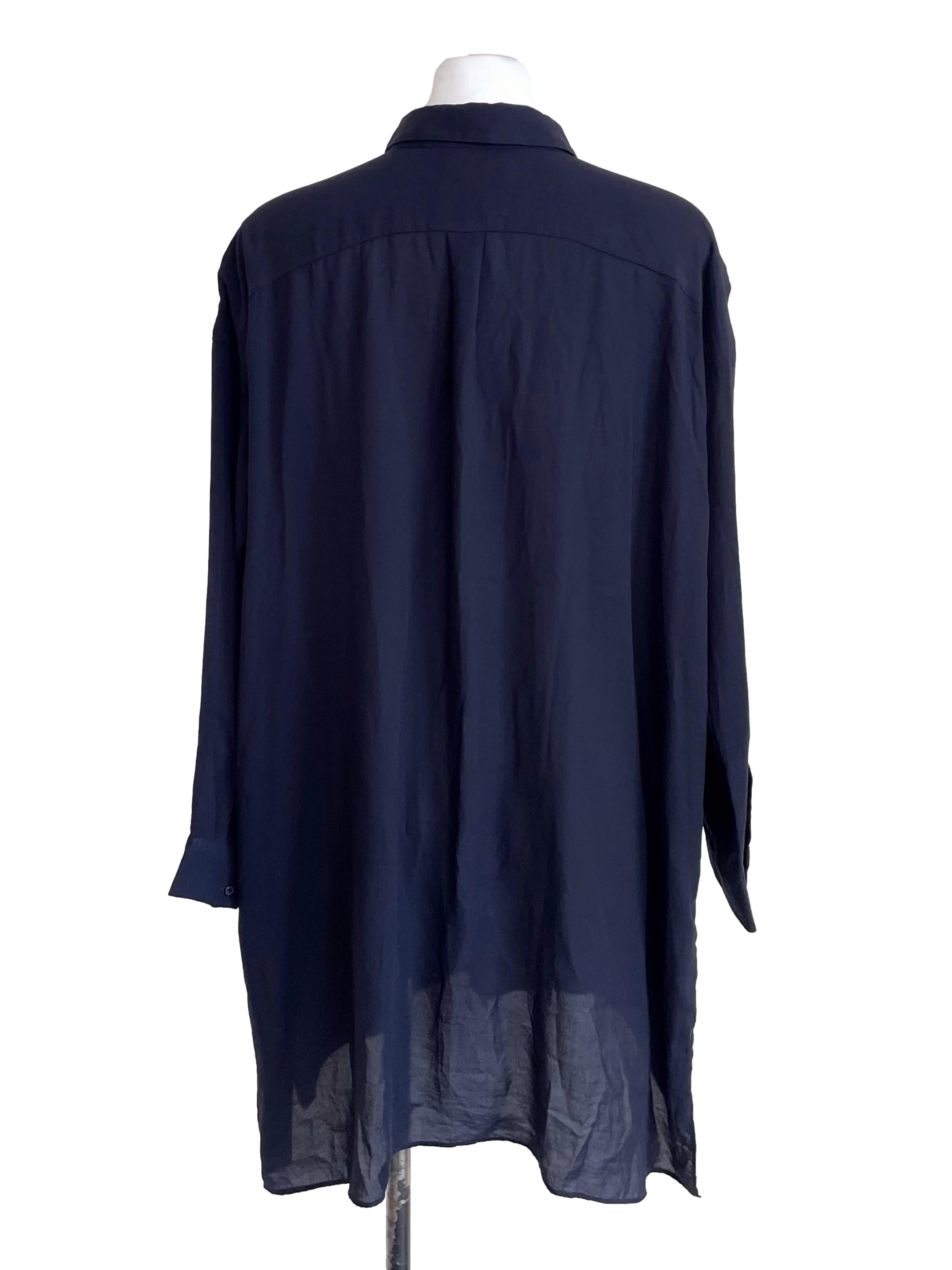 Navy Tunic Flowy Shirt Dress