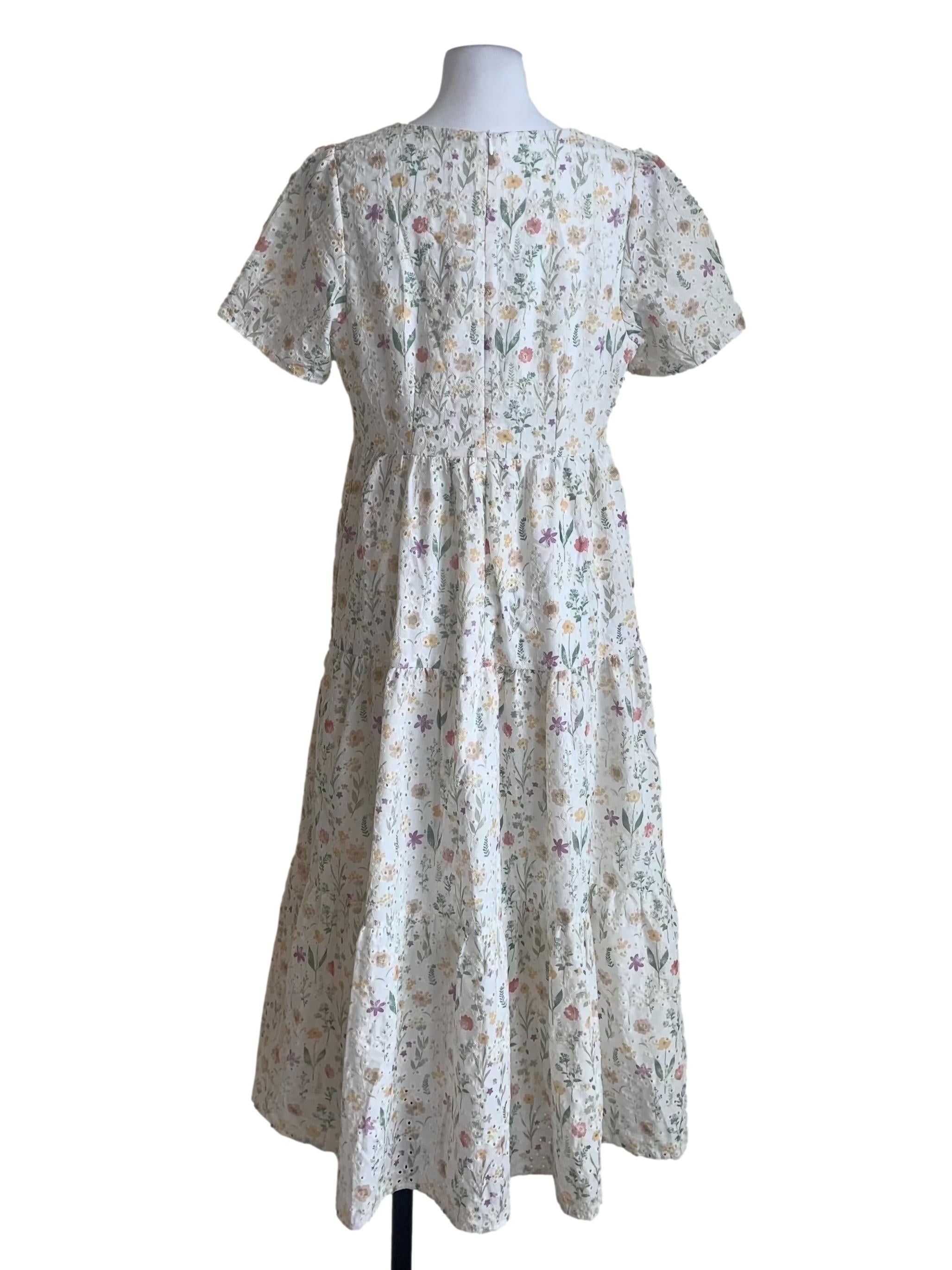 Banana Yellow Floral Pattern Dress
