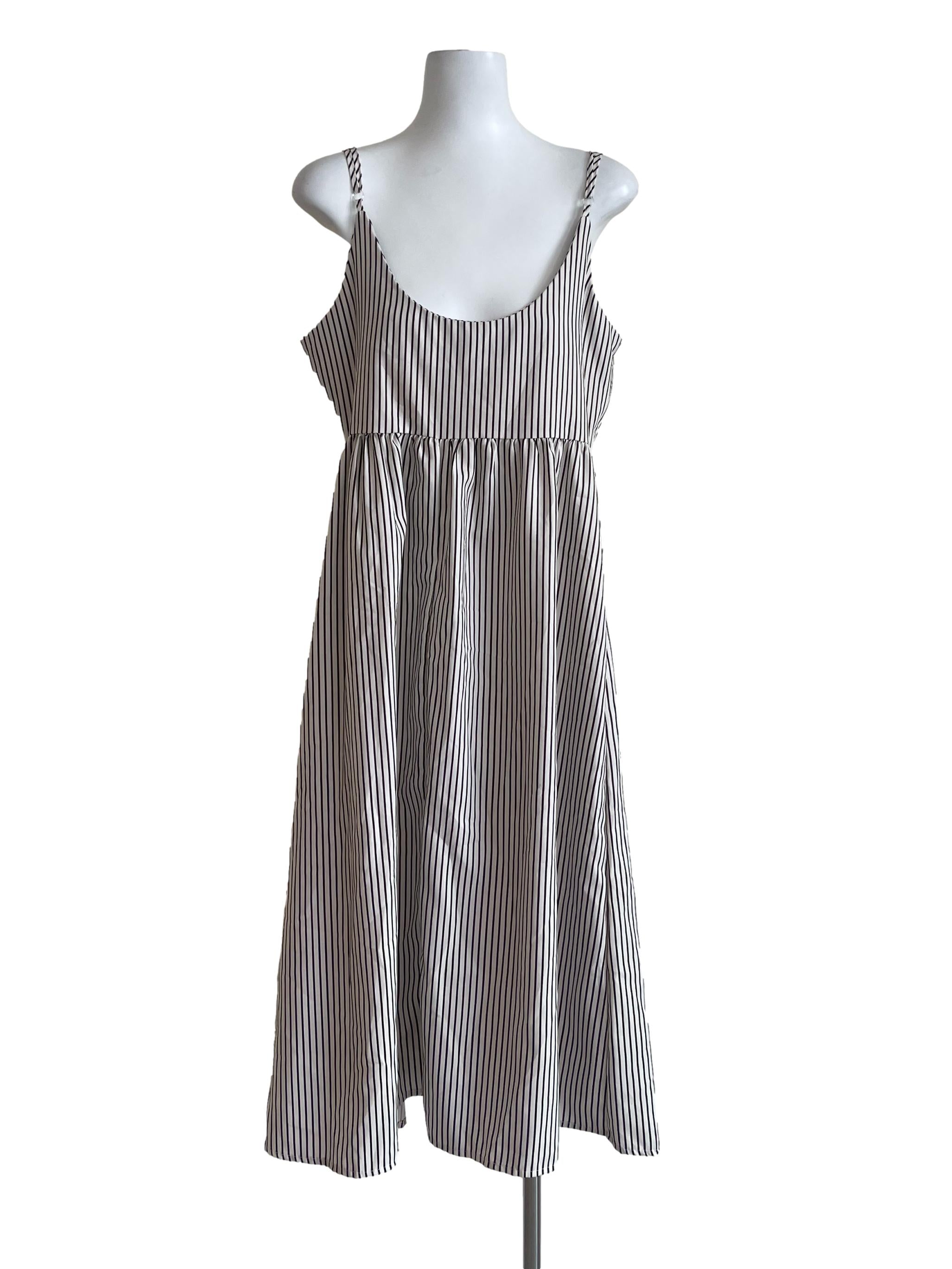 Brown Striped Dress