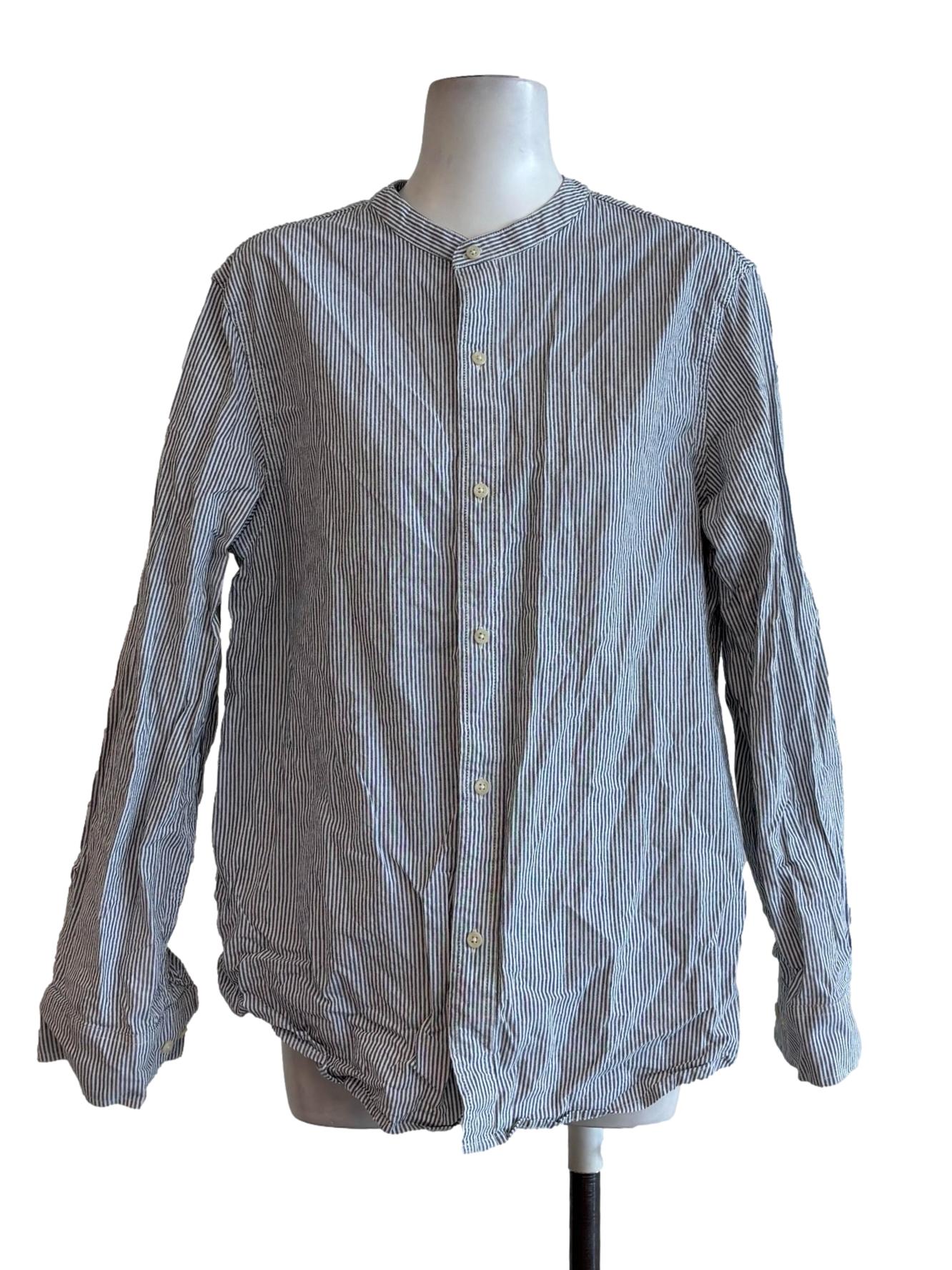 Light Grey Striped Long Sleeve Shirt