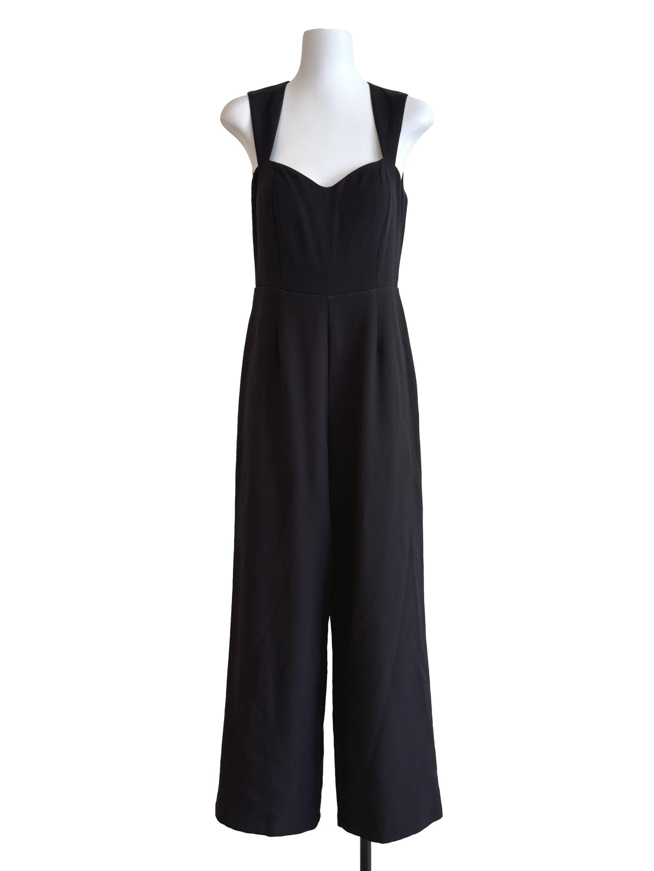 Jet Black Queen Anne Jumpsuit