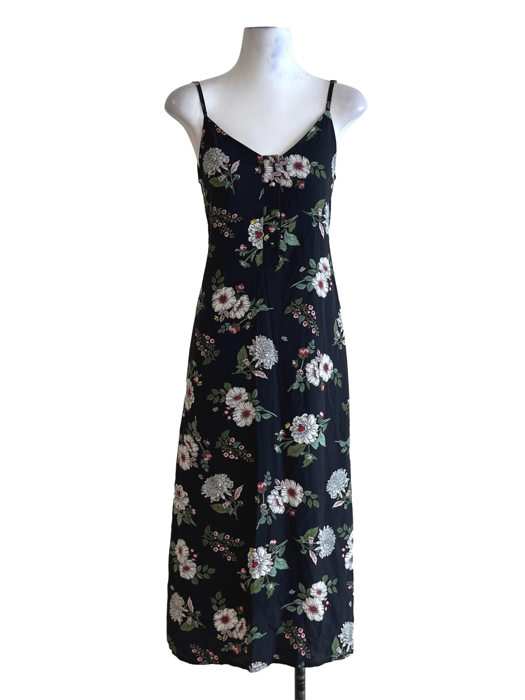 Black Floral Sheath Dress