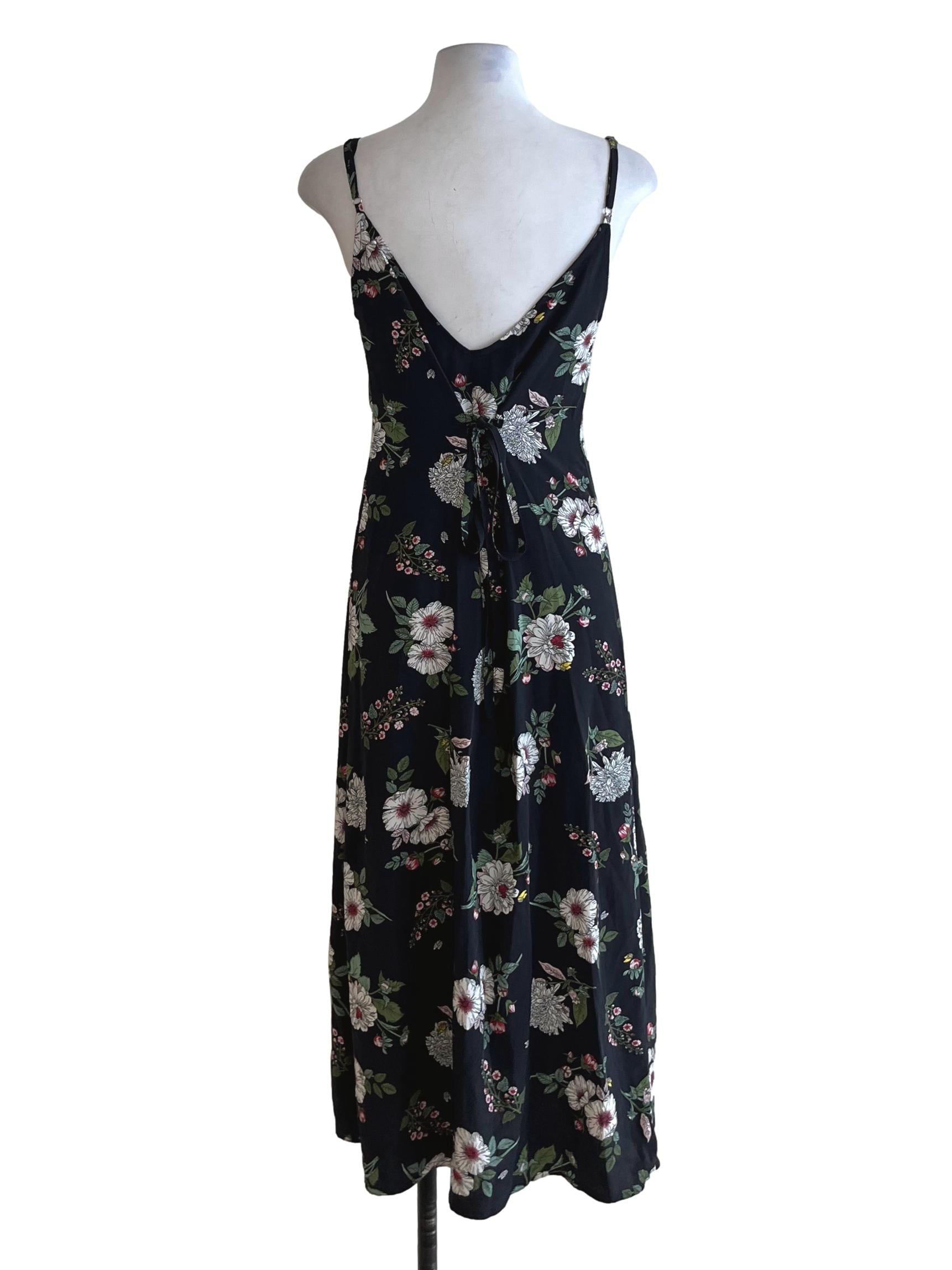 Black Floral Sheath Dress