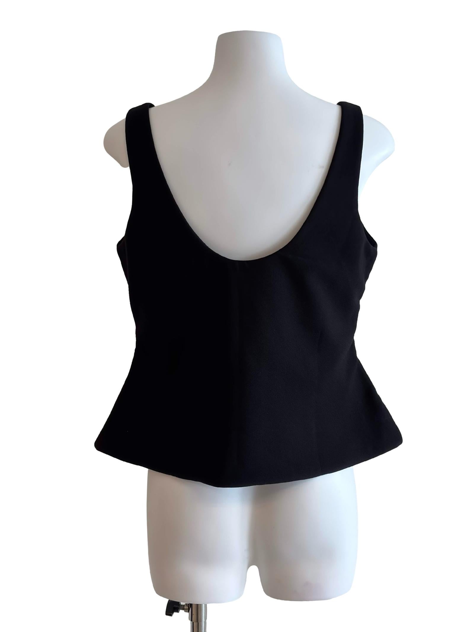 Jet Black Scoop Padded Top