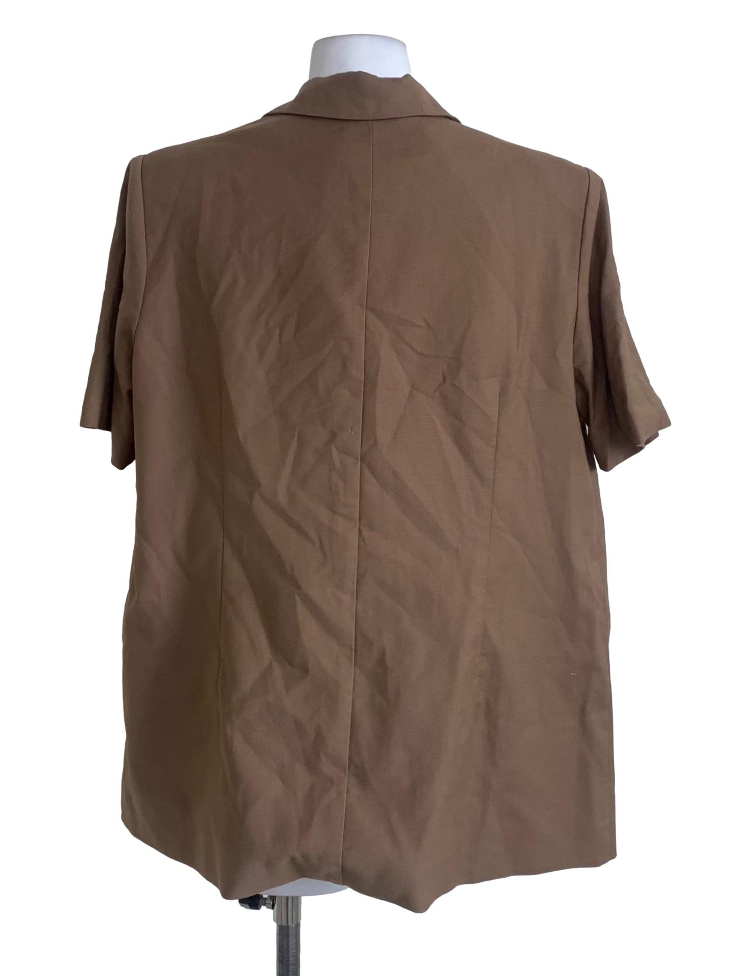 Tortilla Brown Short Sleeves Blazer