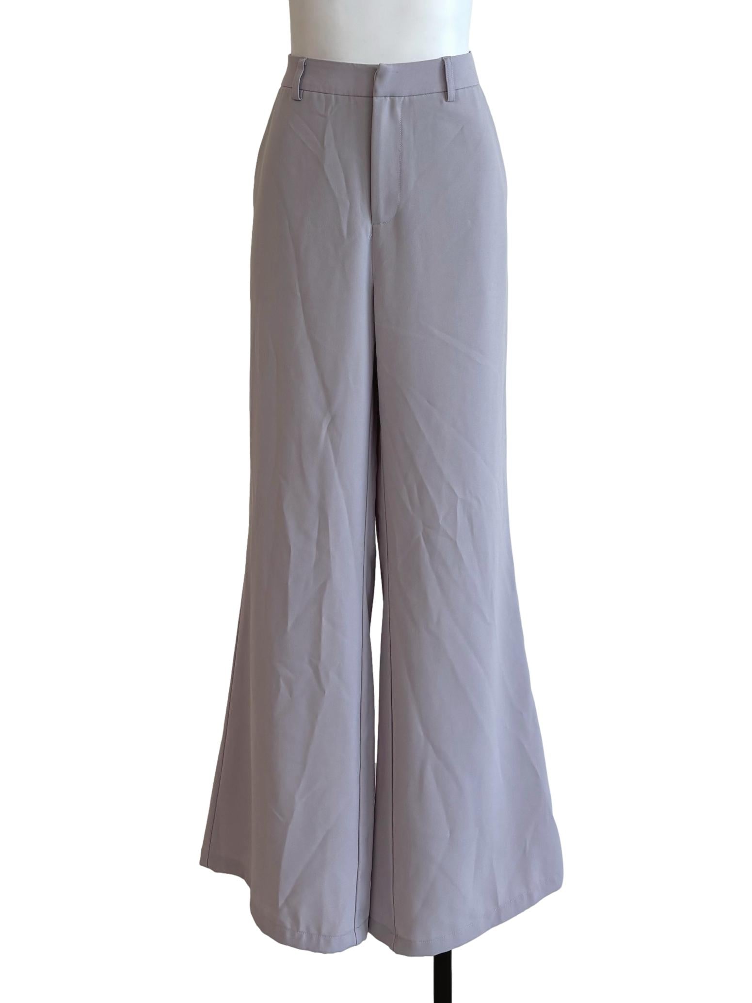 Chrome Grey Flare Pants LB