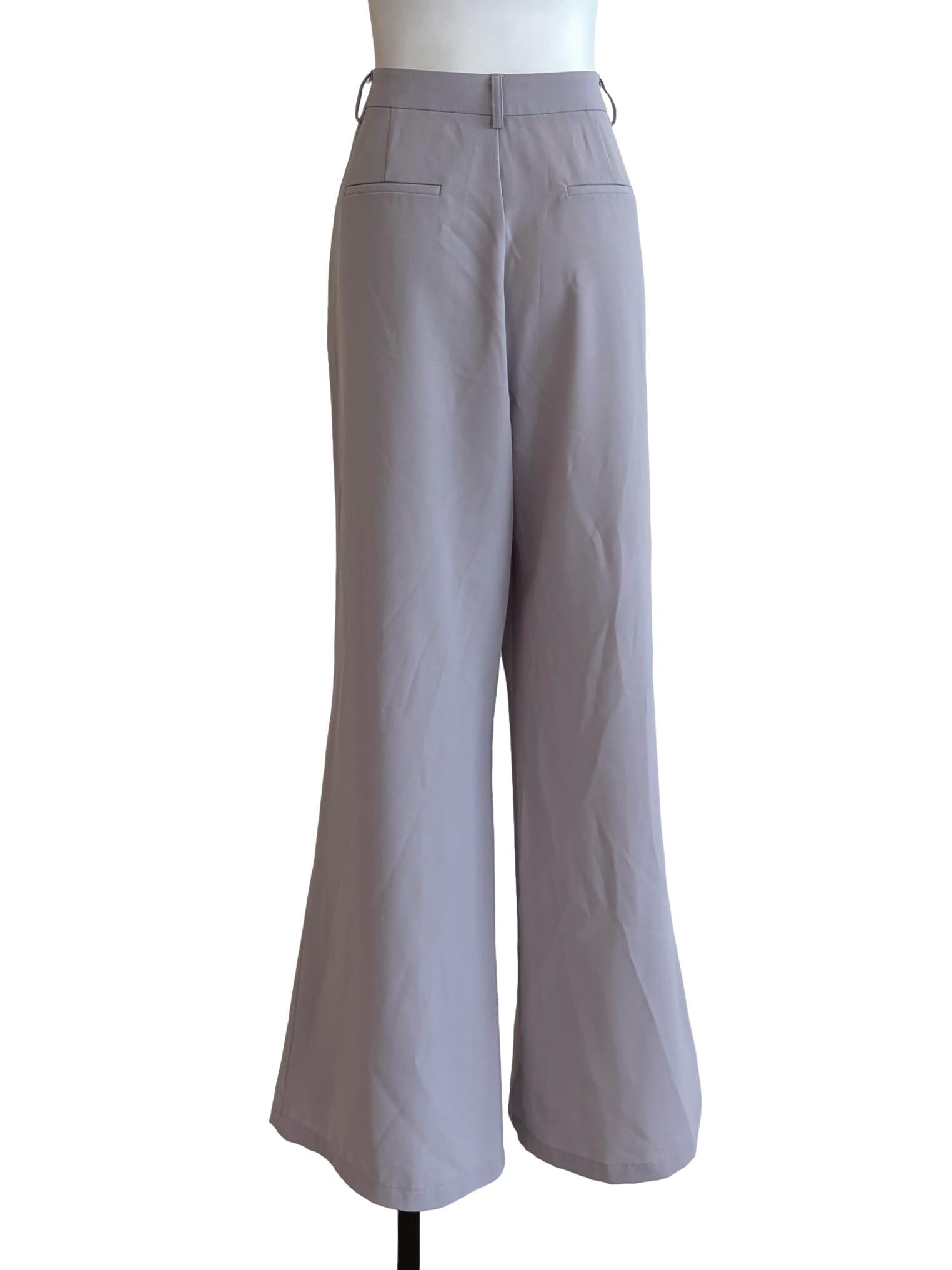Chrome Grey Flare Pants LB