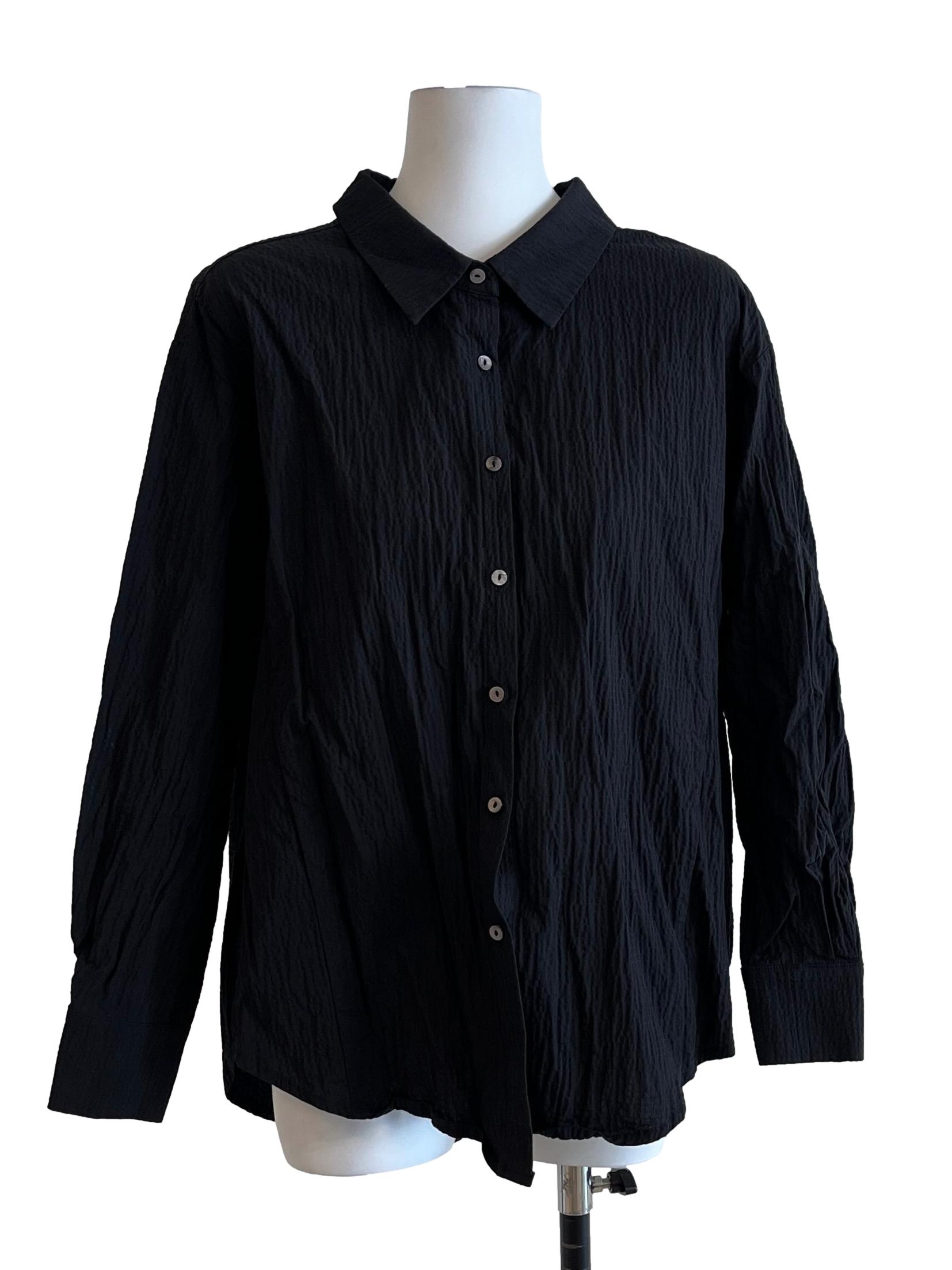Pitch Black Long Sleeve Top