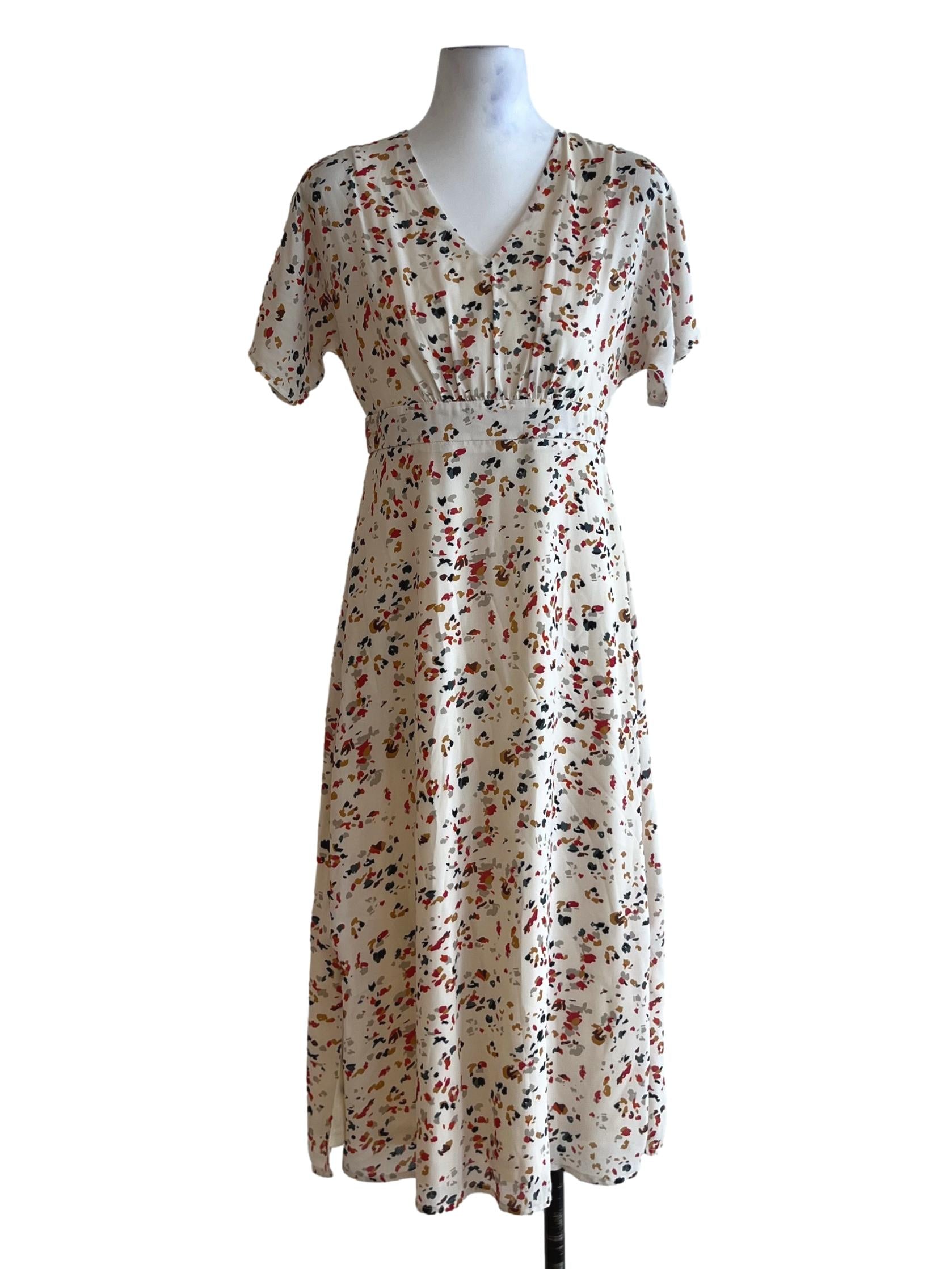 Buttermilk Yellow V-Neckline Empire Dress TCL