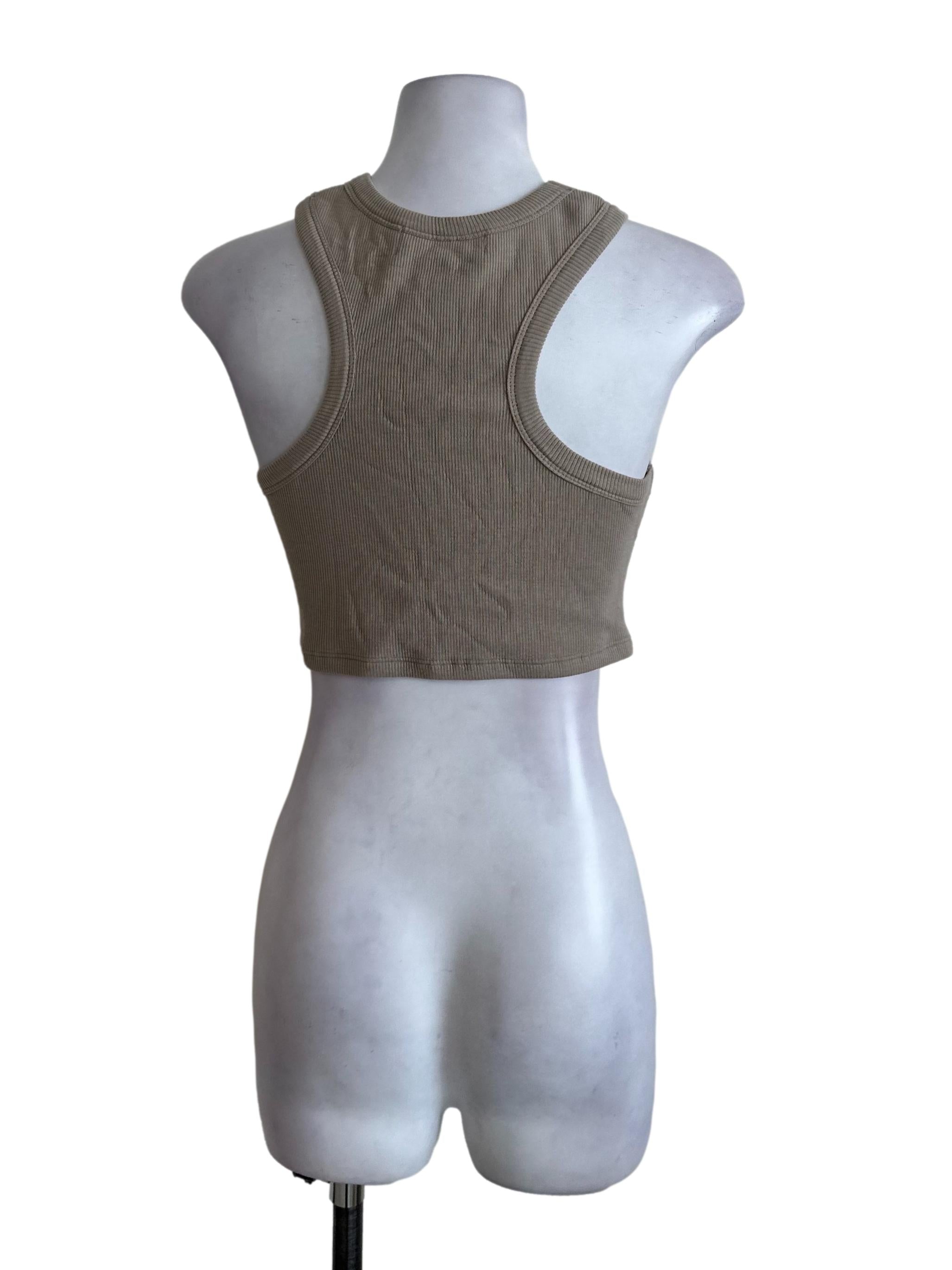 Oyster Beige Knit Halter Top