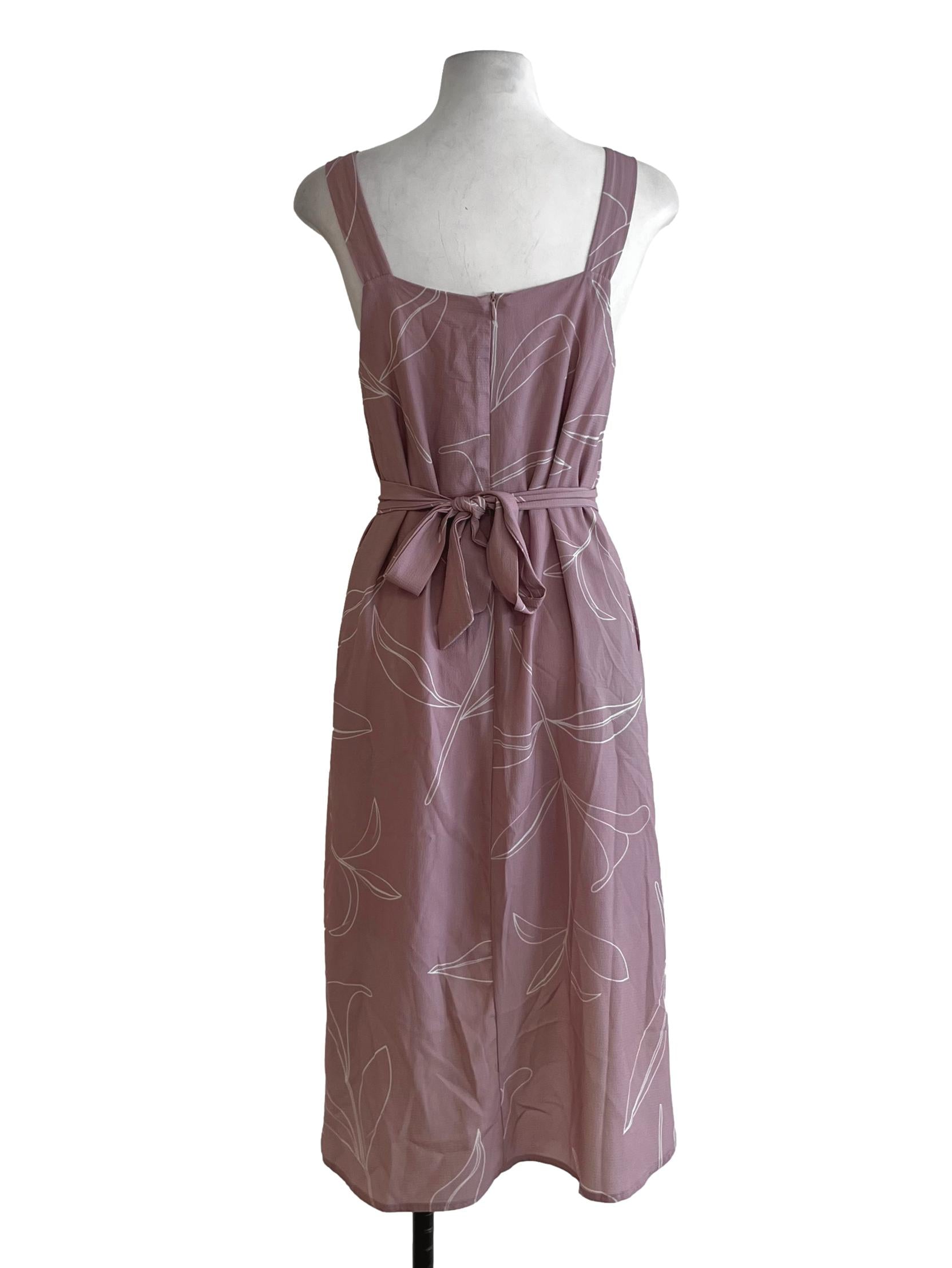 Blush Pink Square Neckline Shift Dress