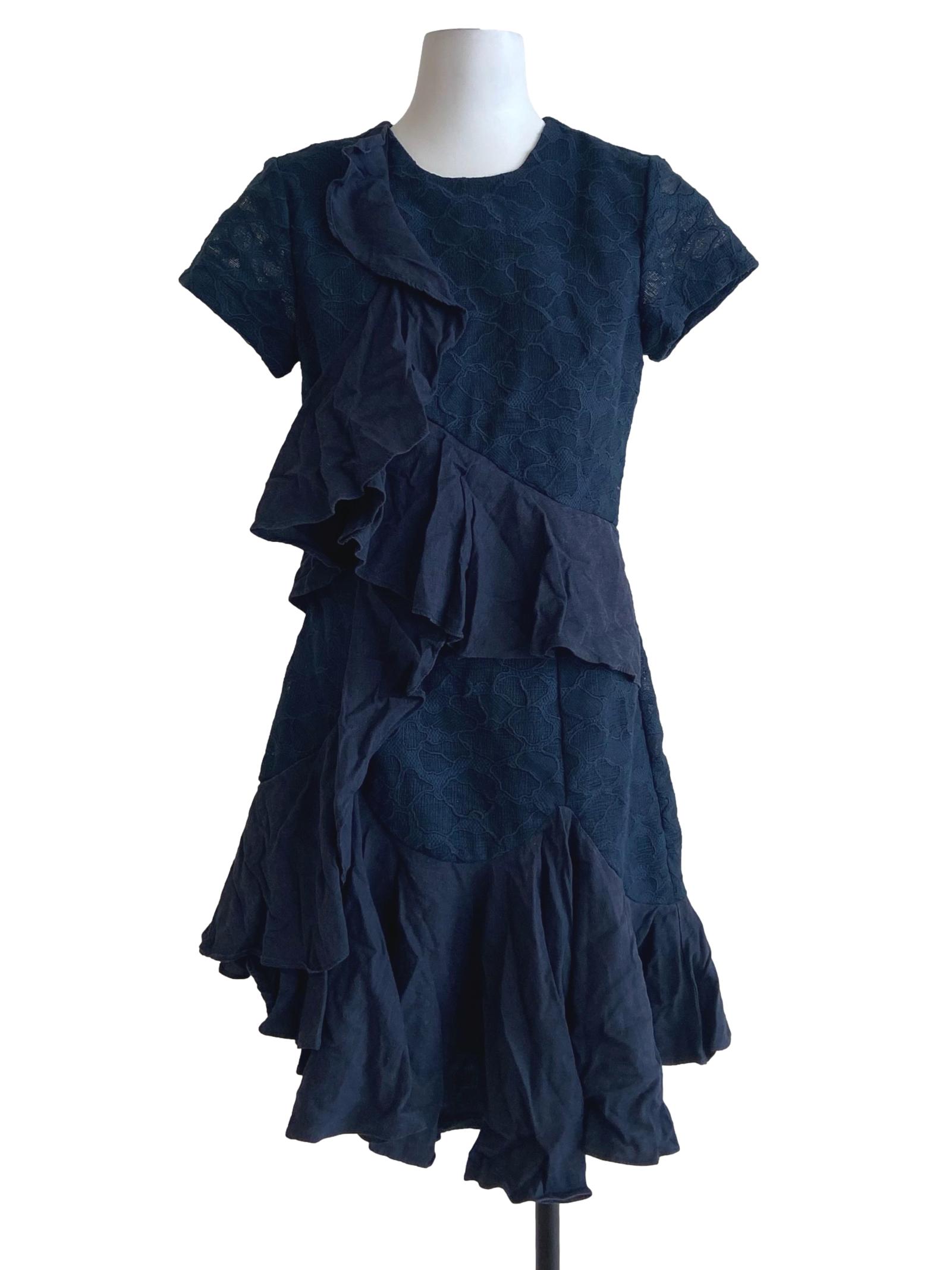 Spruce Blue Ruffled Dress