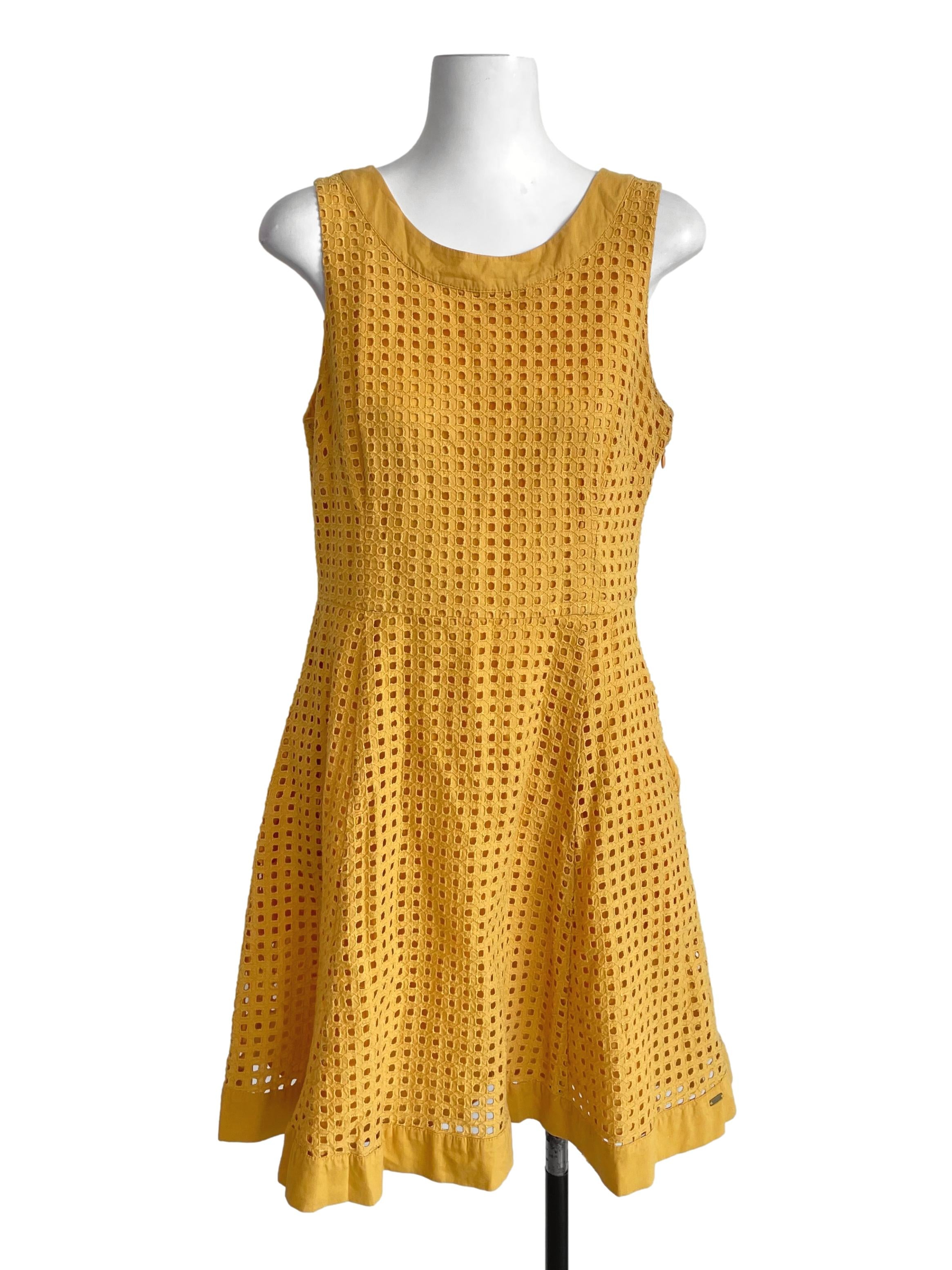 Butterscotch Hollow A-Line Dress