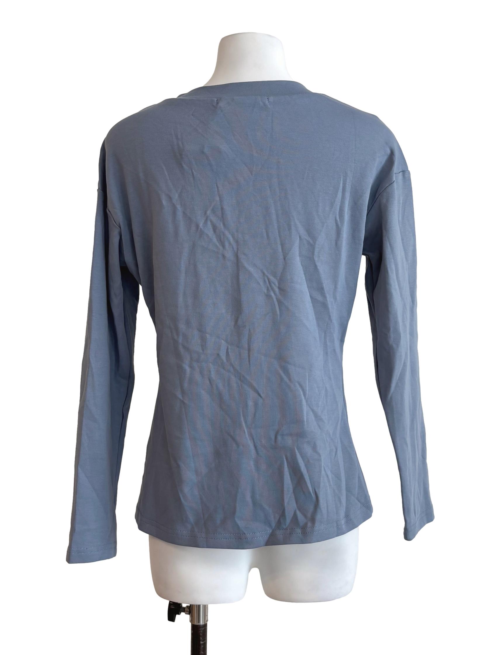 Stone Blue Buttoned Top