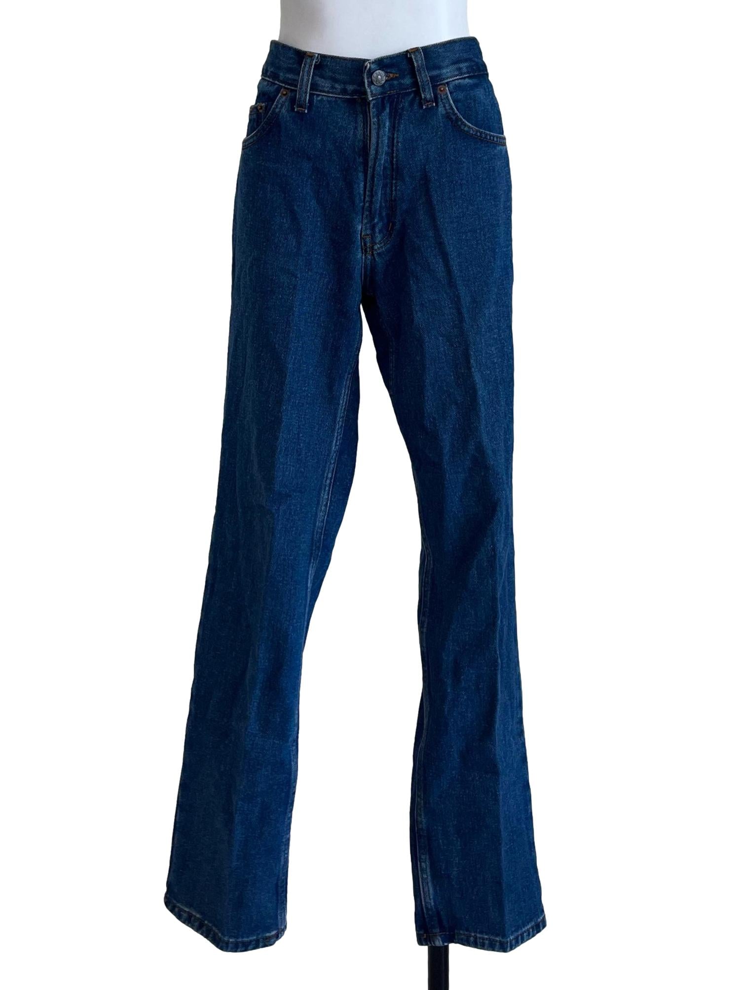 Blue Plain Pockets Jeans