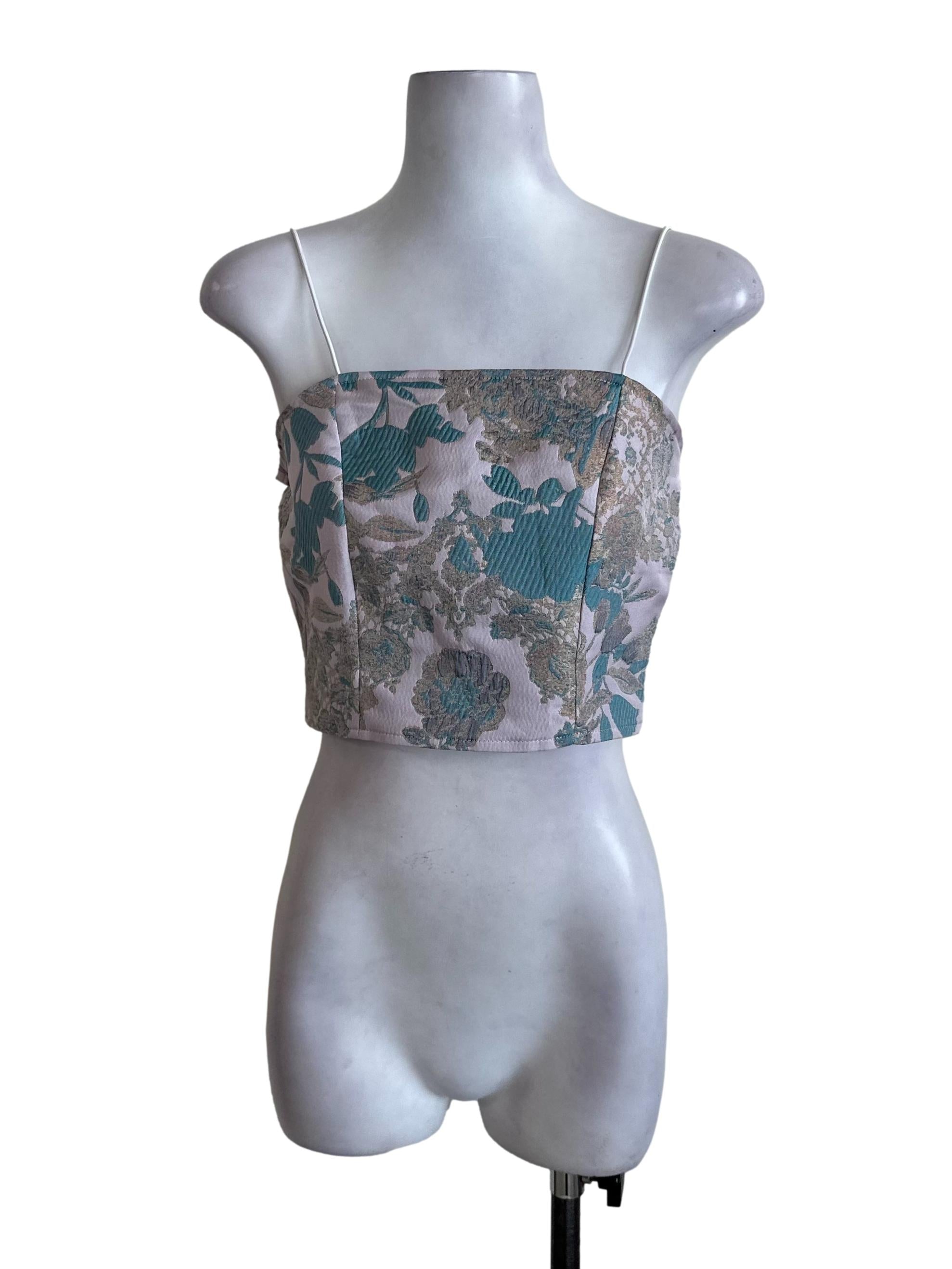 Light Purple Brocade Textured Top