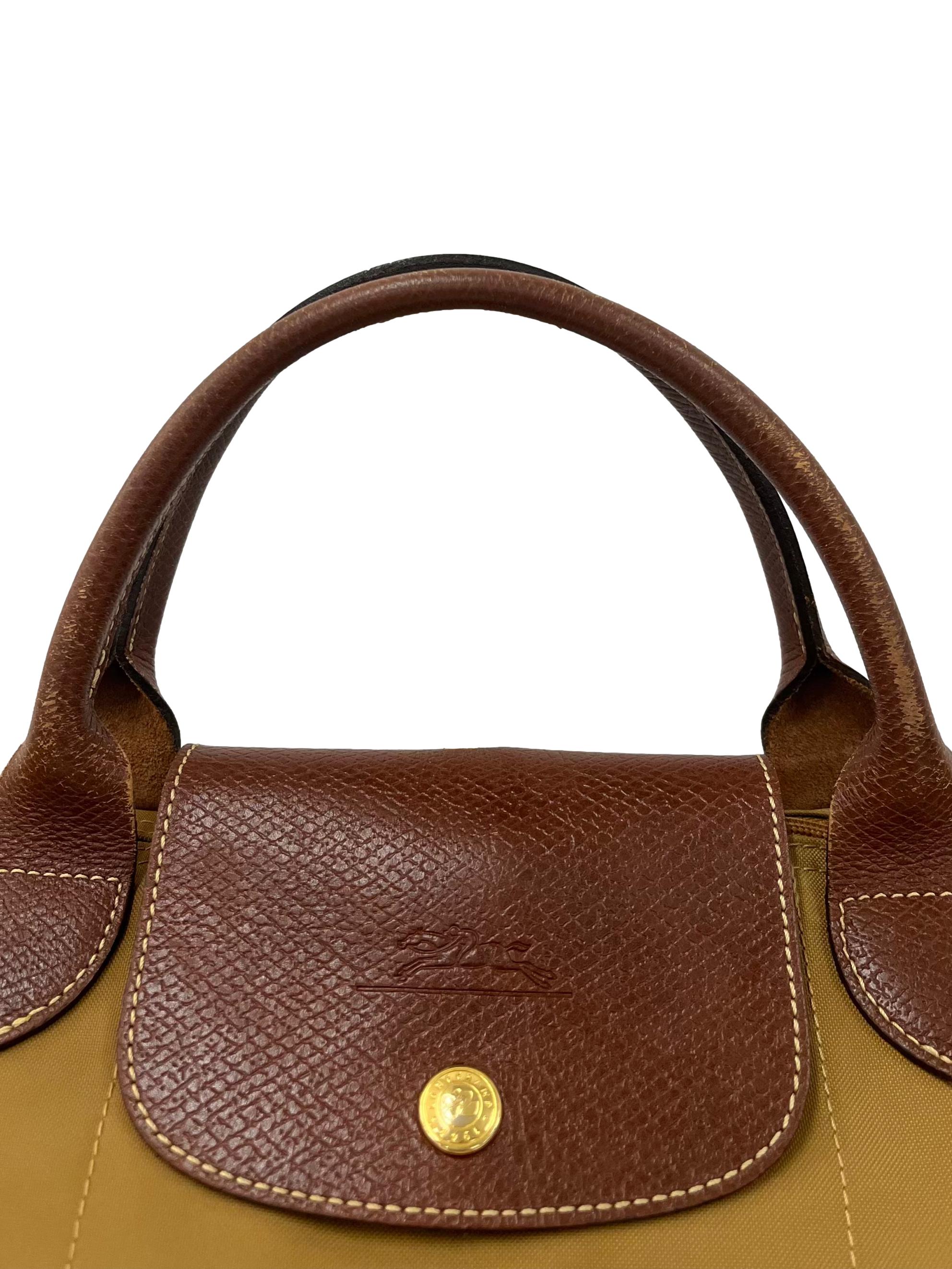 Dark Mustard Le Pliage Original Tote Bag