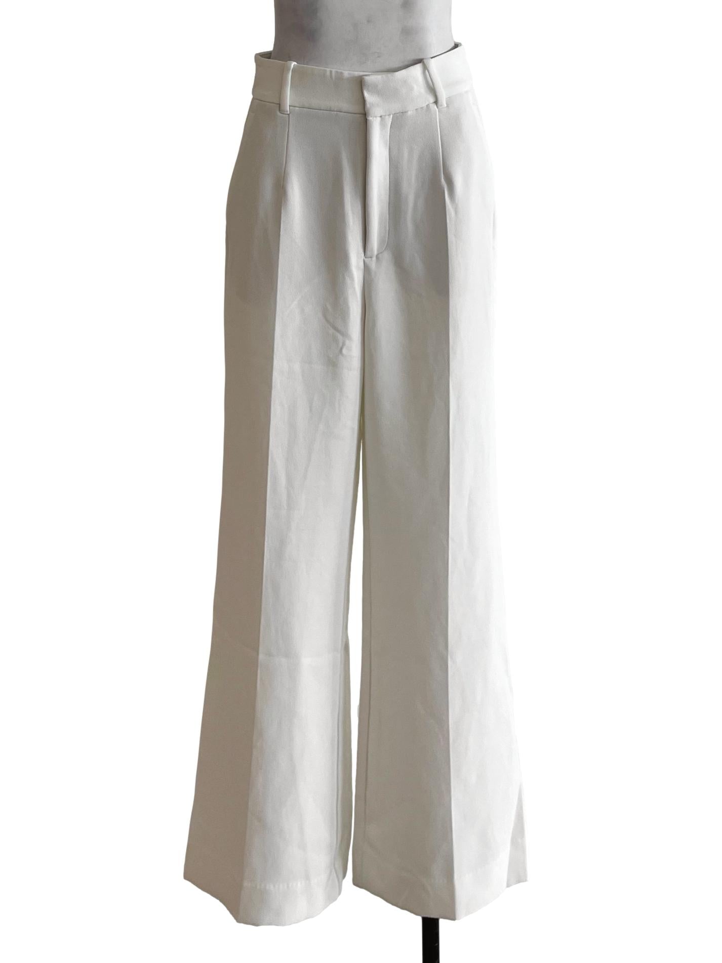 White High-Waisted Formal Pants LB