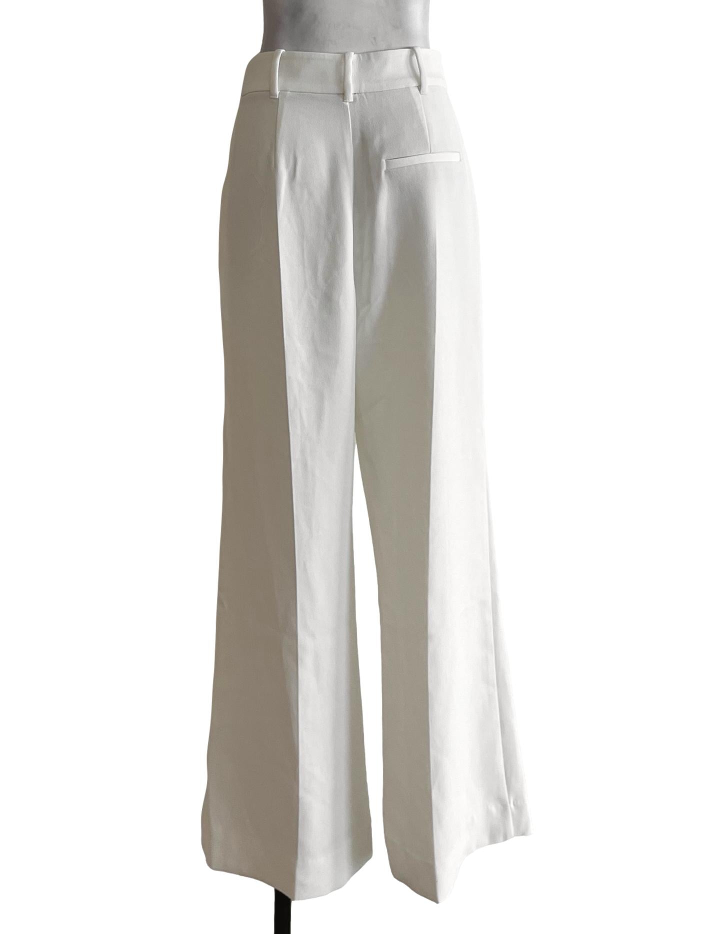 White High-Waisted Formal Pants LB