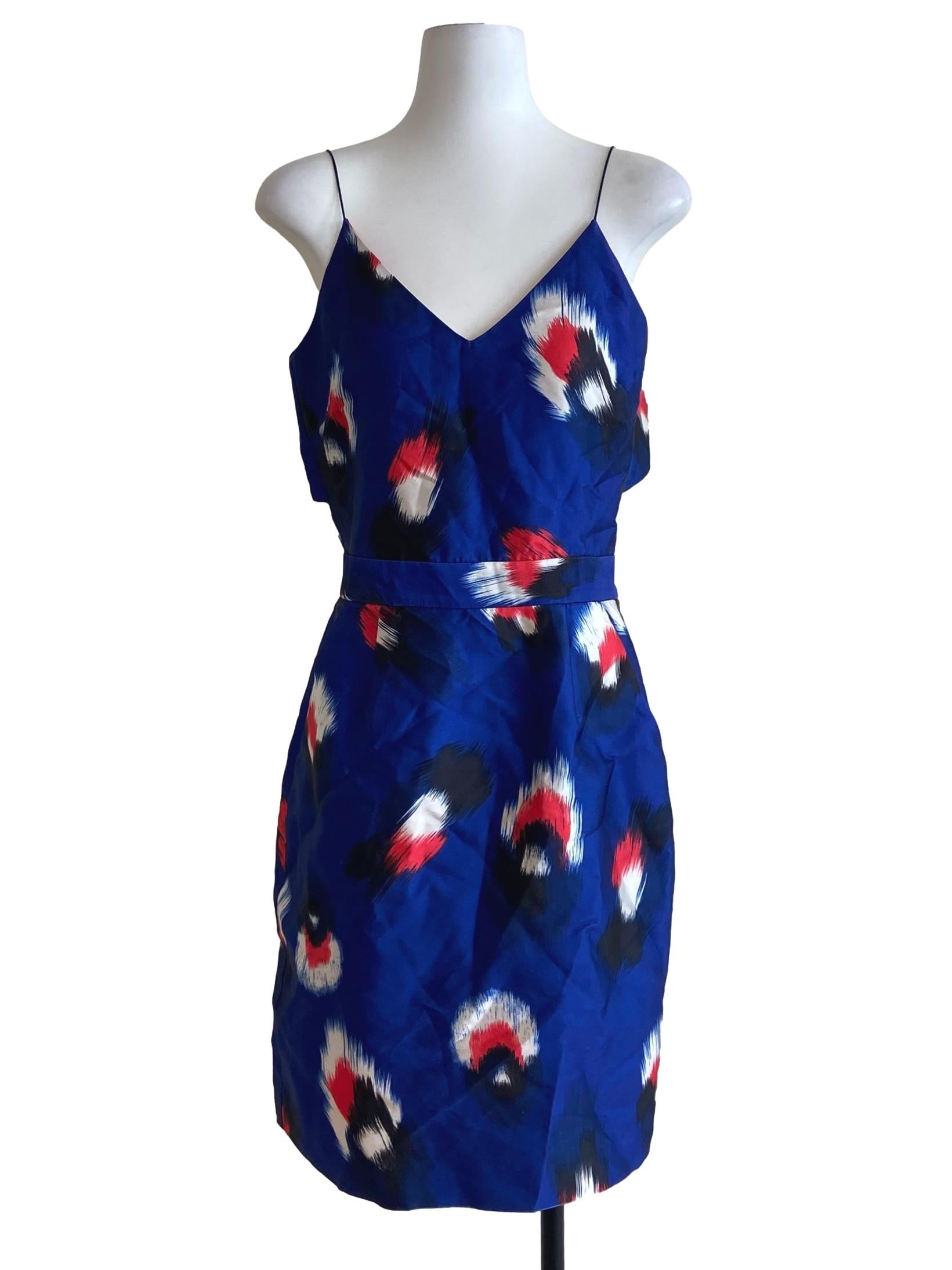 Admiral Blue Spaghetti Strap A-Line Dress