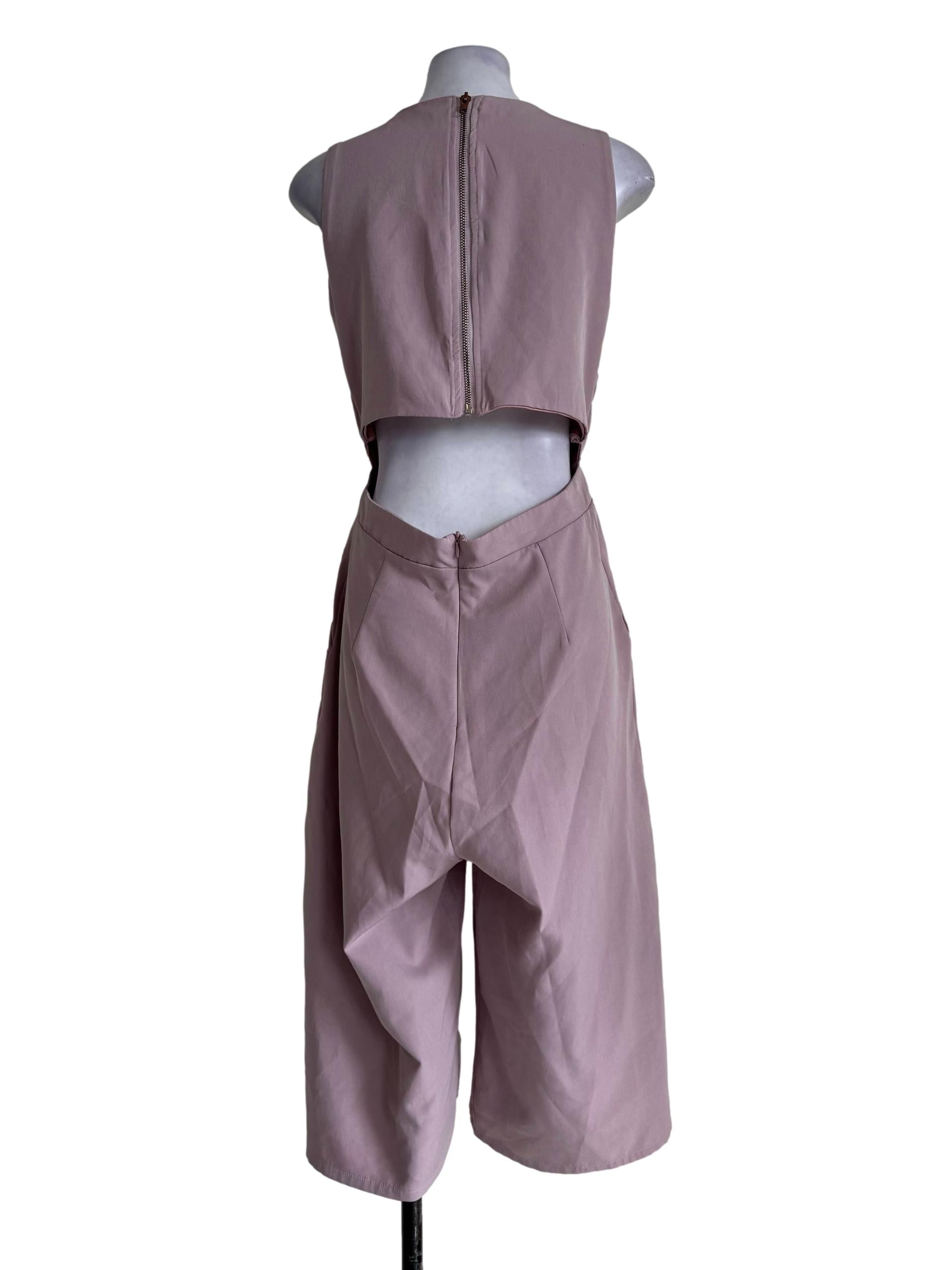 Blush Pink Sleeveless Jumpsuit
