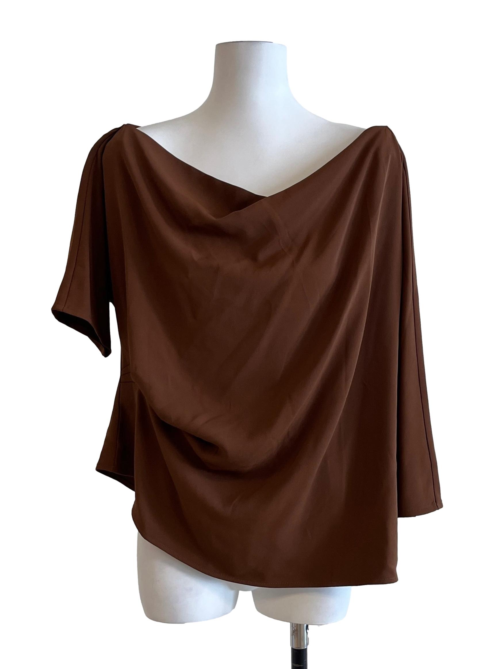 Tawny Brown Off Shoulder Top