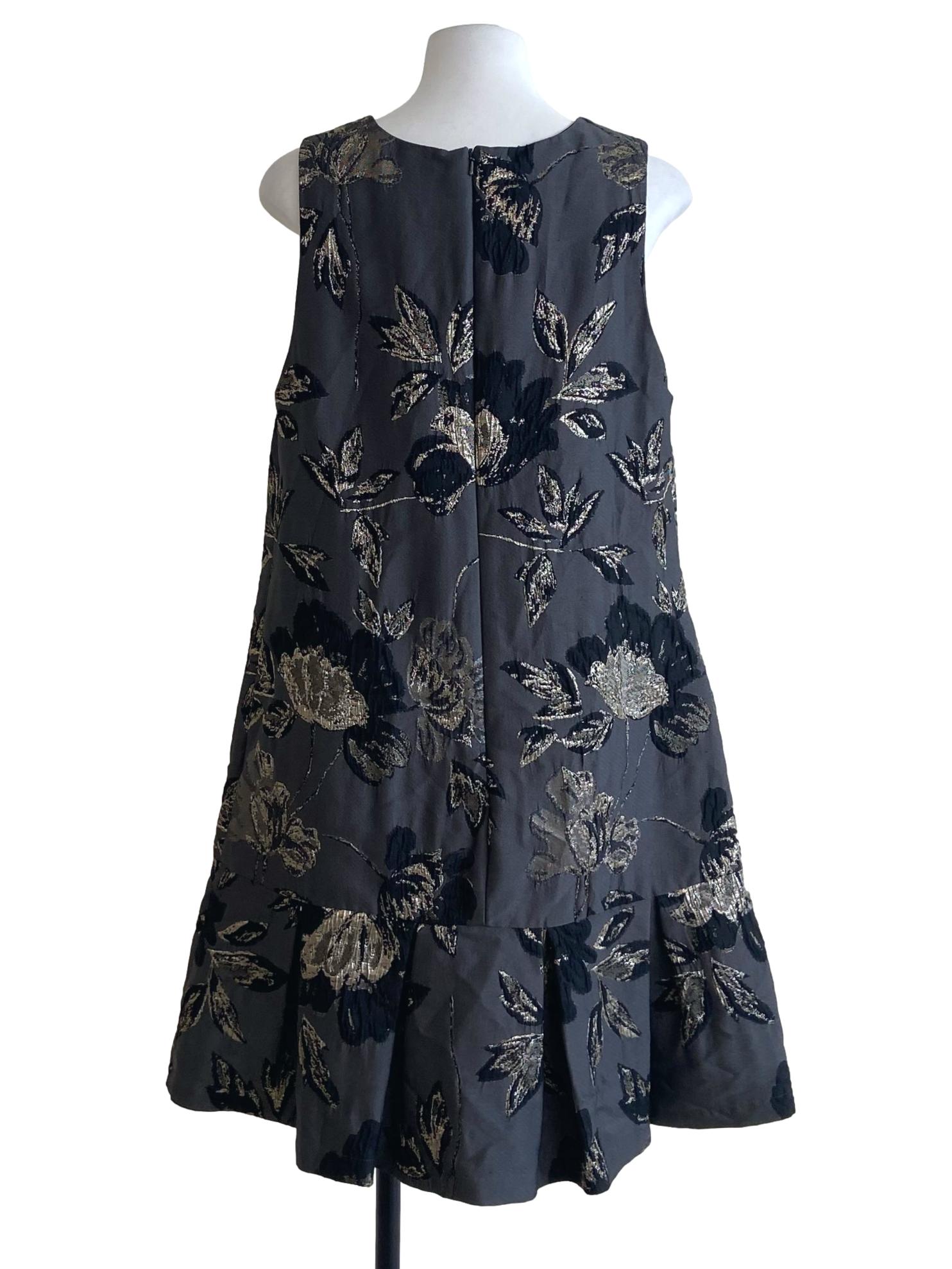 Black Floral Lace Sleeveless Apron Dress