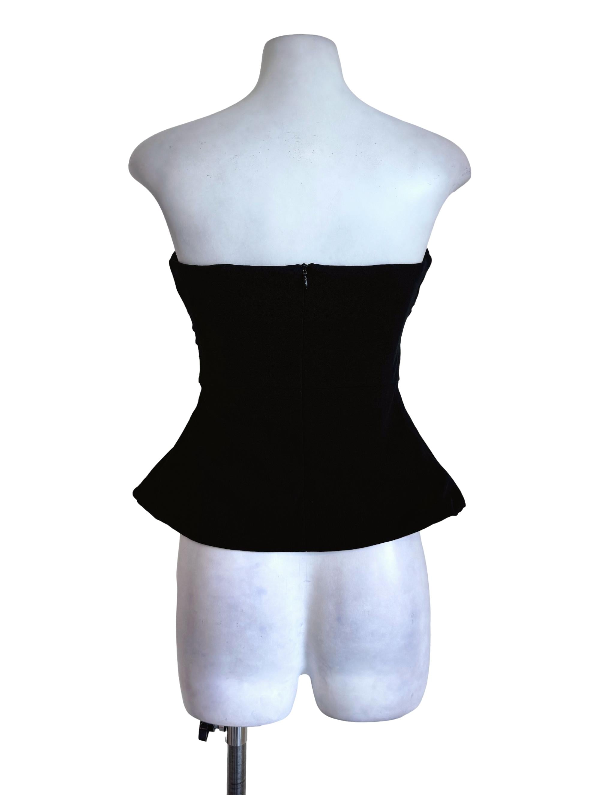 Black Strapless Top